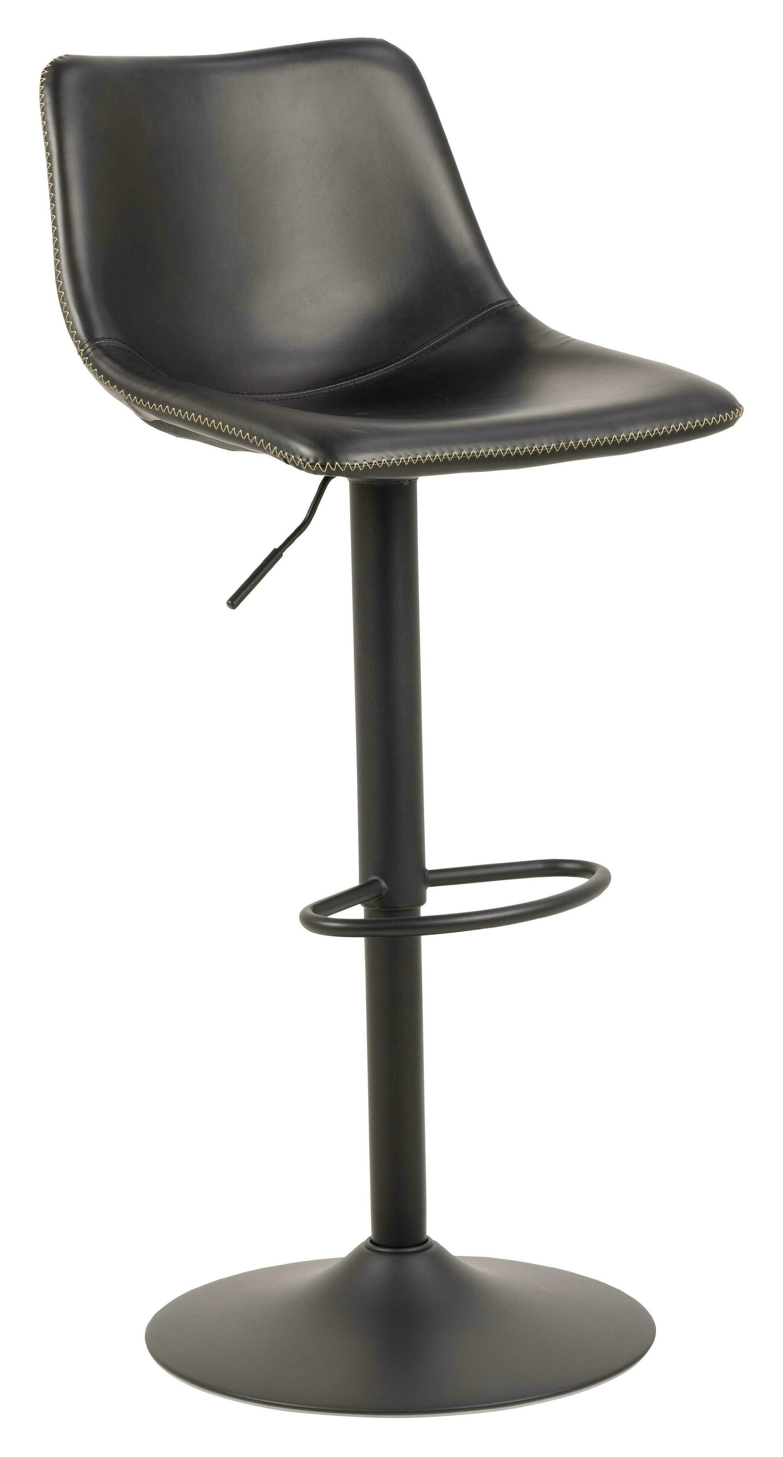 Sohome Draaibare Barkruk Tiffanye - PU - Zwart - zithoogte 61-83cm