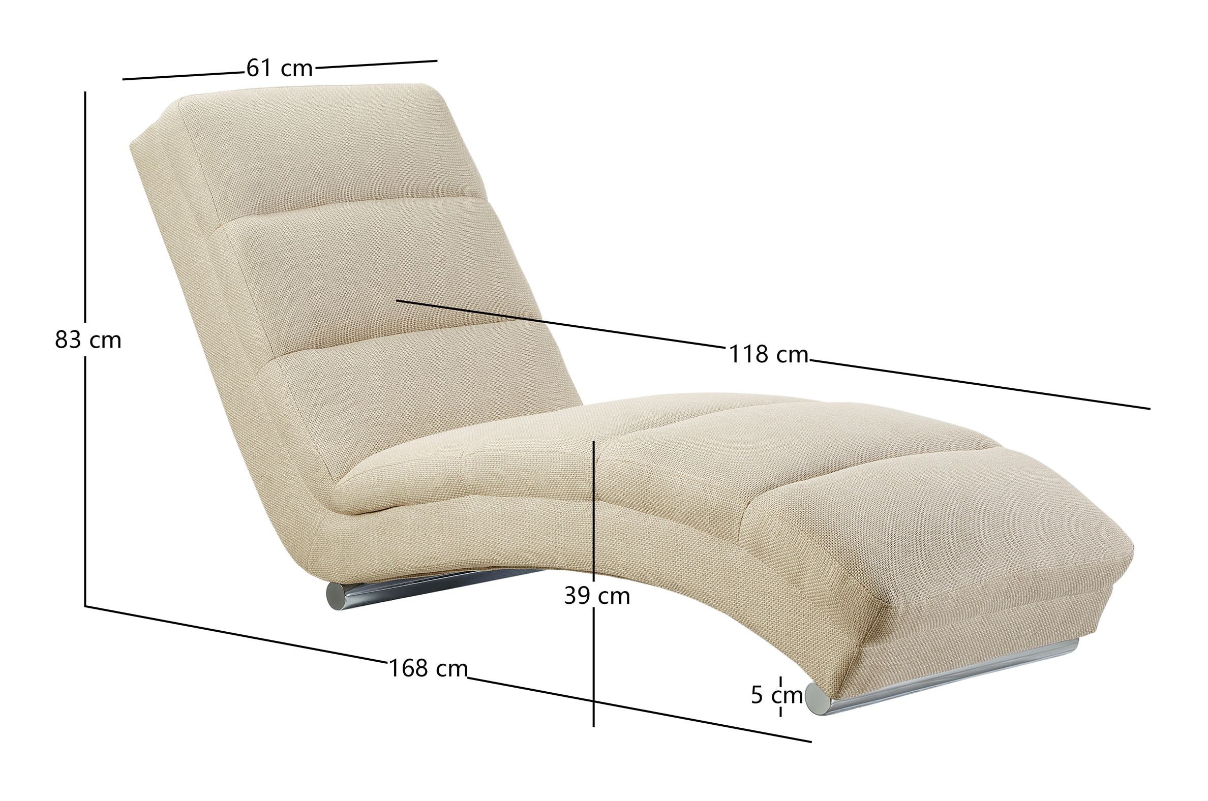 Artistiq Relaxfauteuil 'Amaryllis' Stof, kleur Beige