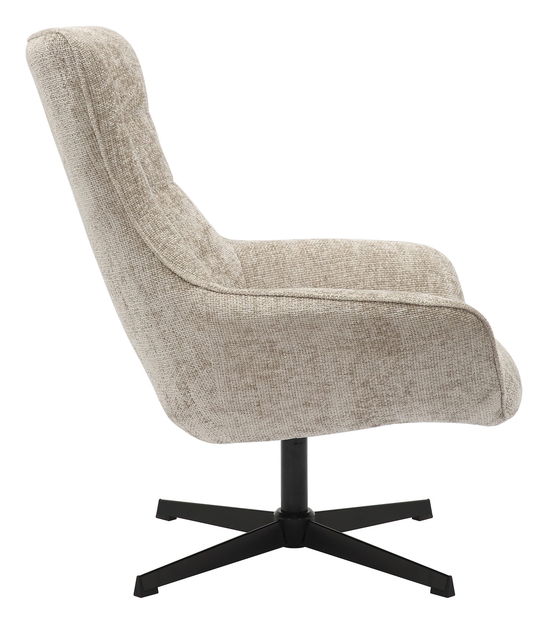 Artistiq Draaifauteuil 'Erskine' Chenille, kleur Lichtgrijs