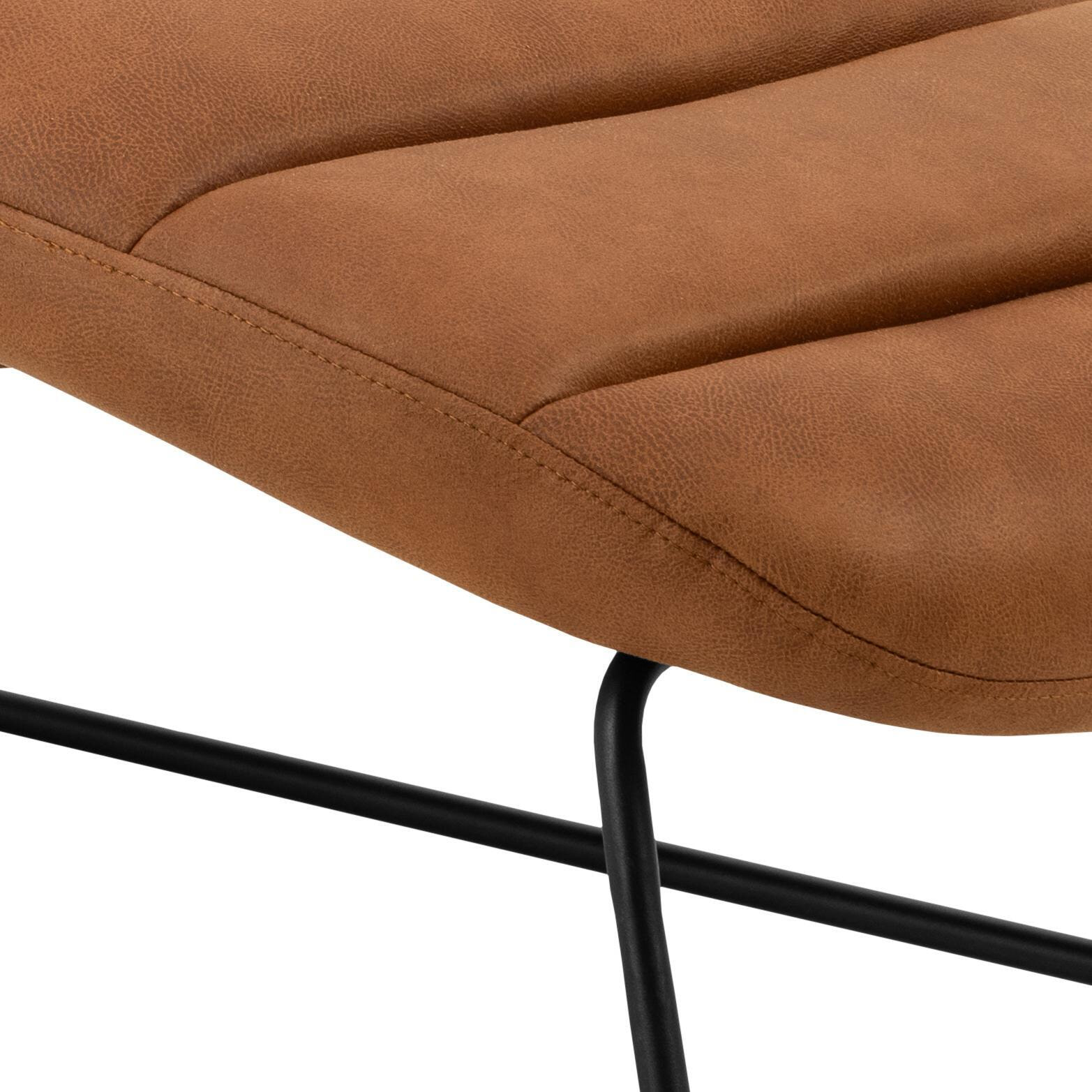 Bendt Lounge Fauteuil 'Tiago' Leder, kleur Bruin