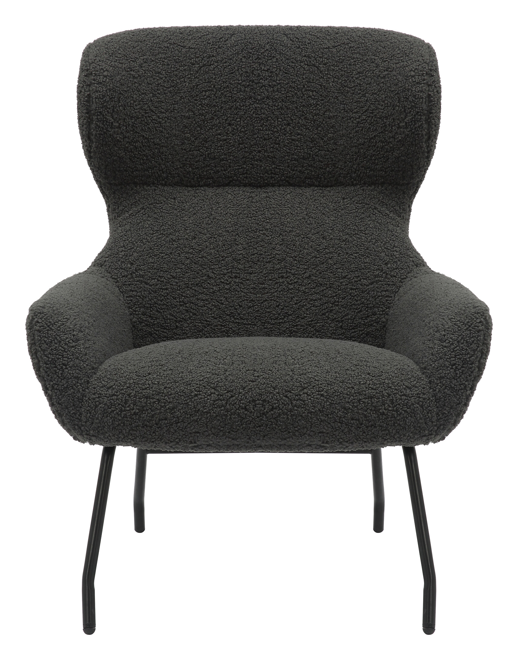 Artistiq Fauteuil 'Ashten' Met hocker, Teddy, kleur Antraciet