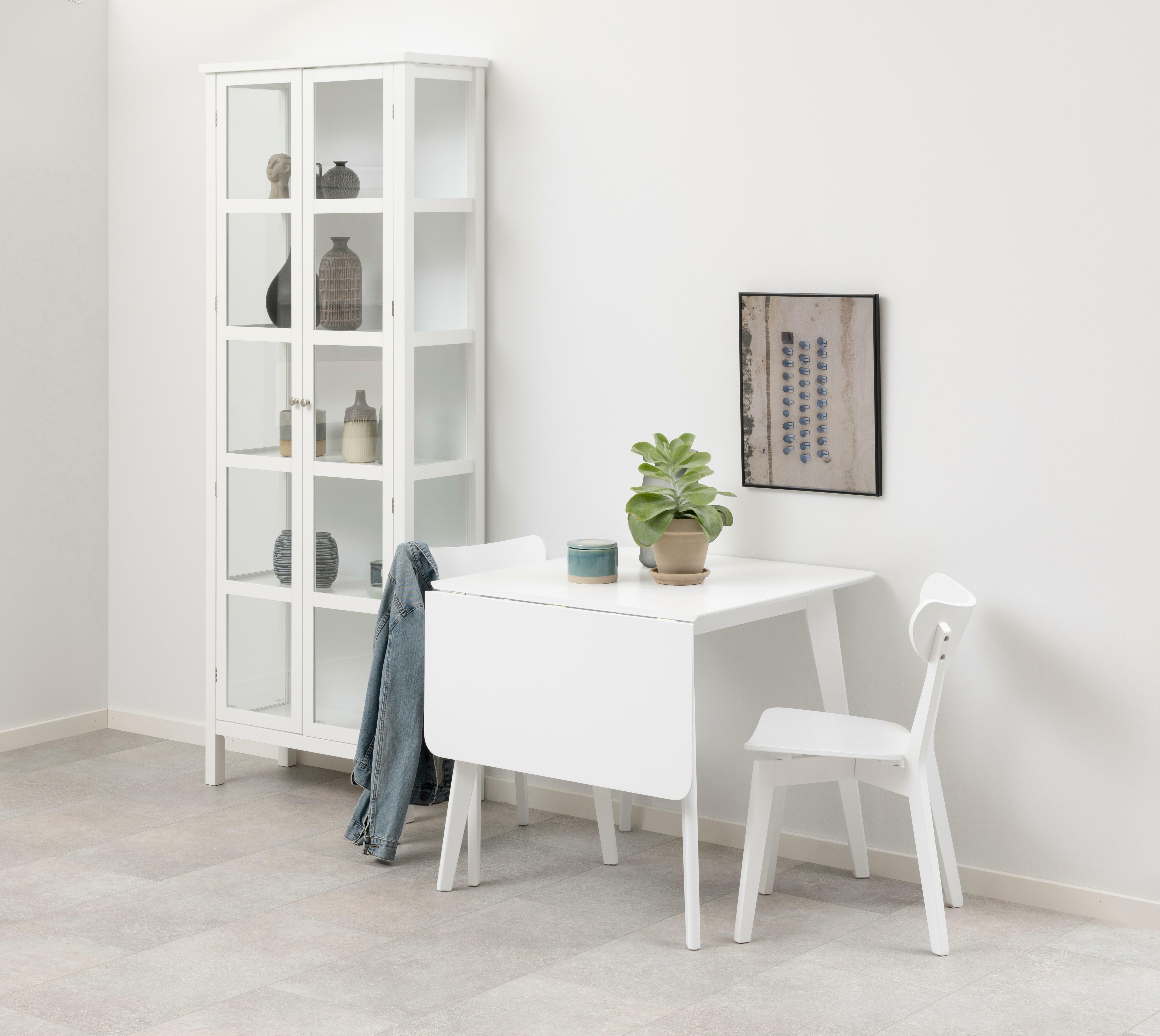 Bendt Uitschuifbare Eettafel 'Torkil' 80-120 x 80cm, kleur Wit