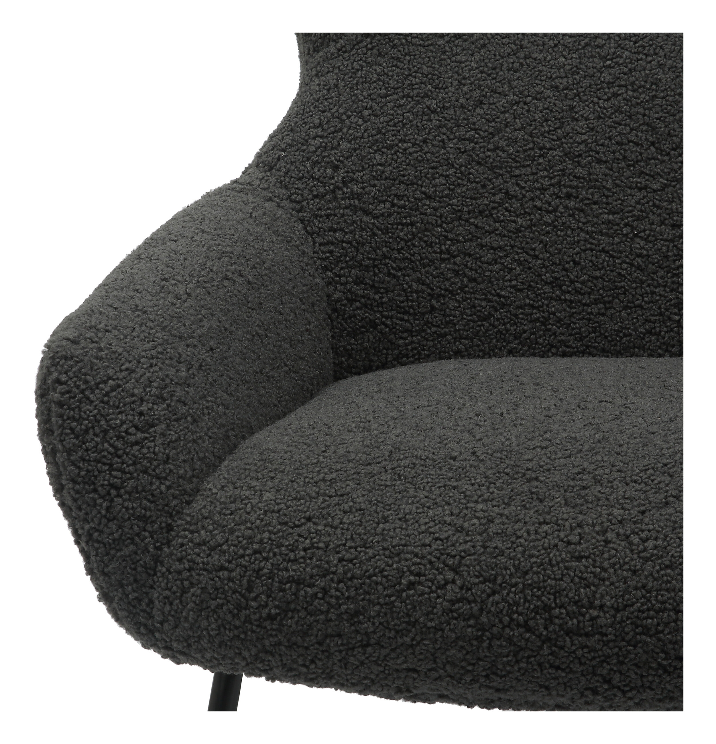 Artistiq Fauteuil 'Ashten' Met hocker, Teddy, kleur Antraciet