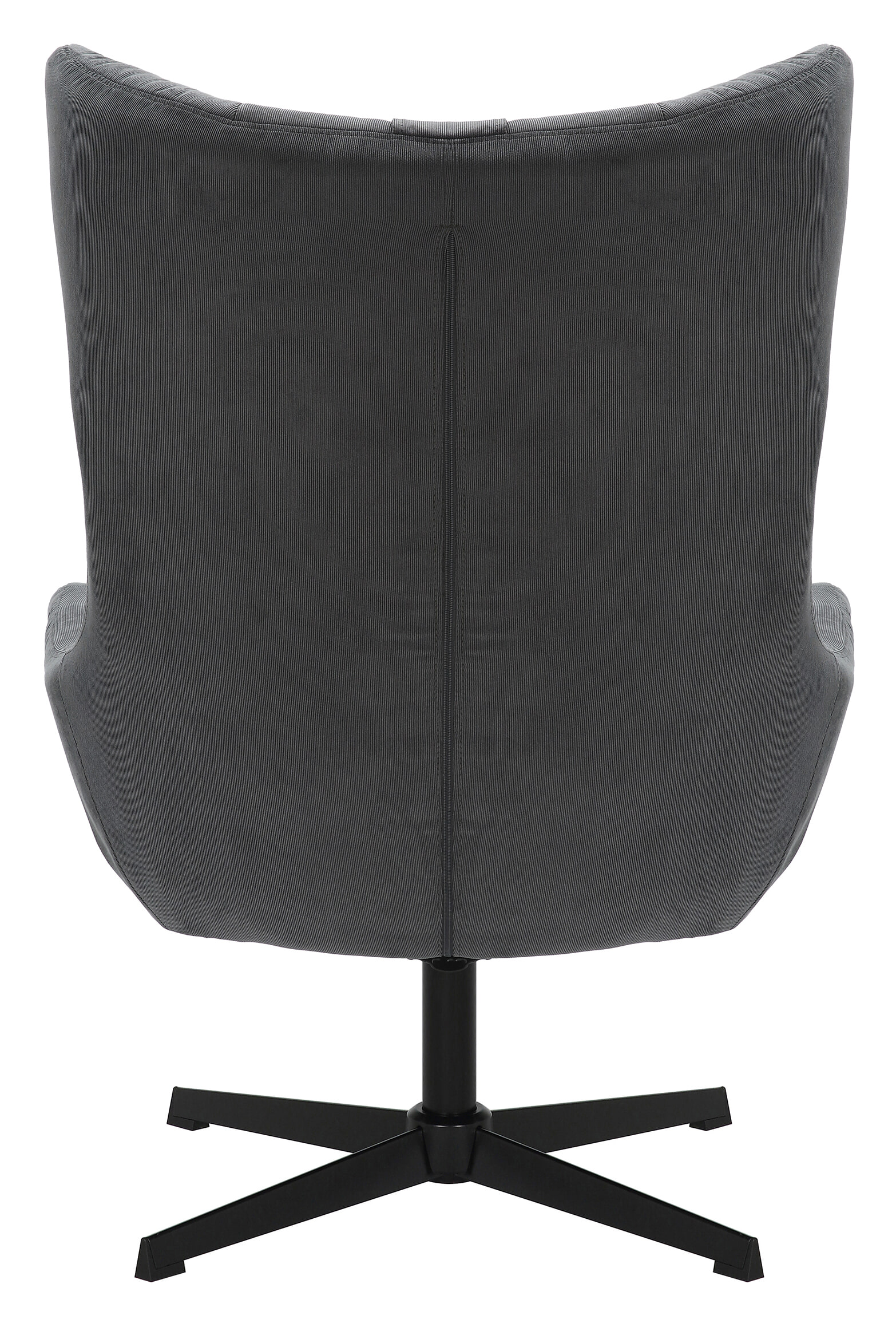 Artistiq Draaifauteuil 'Mendy' Met hocker, Rib, kleur Grijs