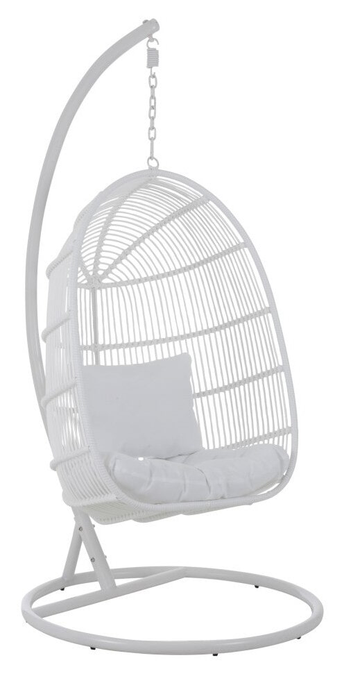 J-Line Hangstoel 'Gervais' kleur Wit J-Line Hangstoel 'Gervais' kleur Wit