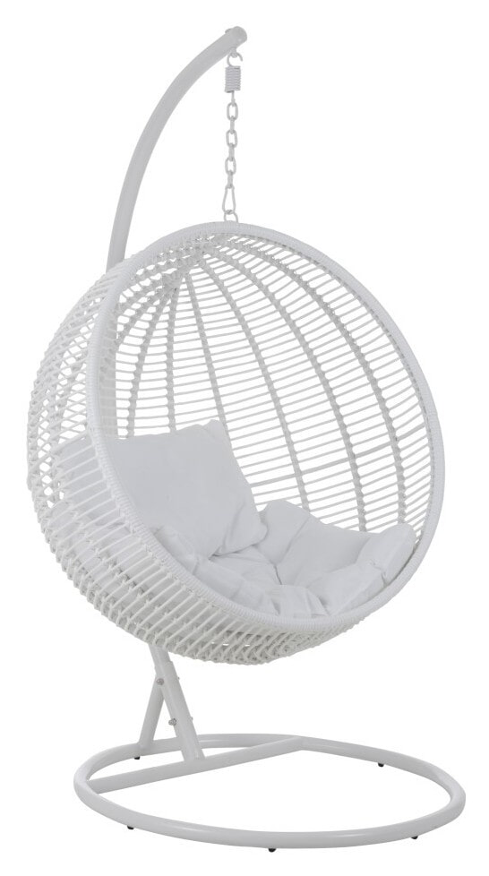 J-Line Hangstoel 'Jocelyne' kleur Wit J-Line Hangstoel 'Jocelyne' kleur Wit