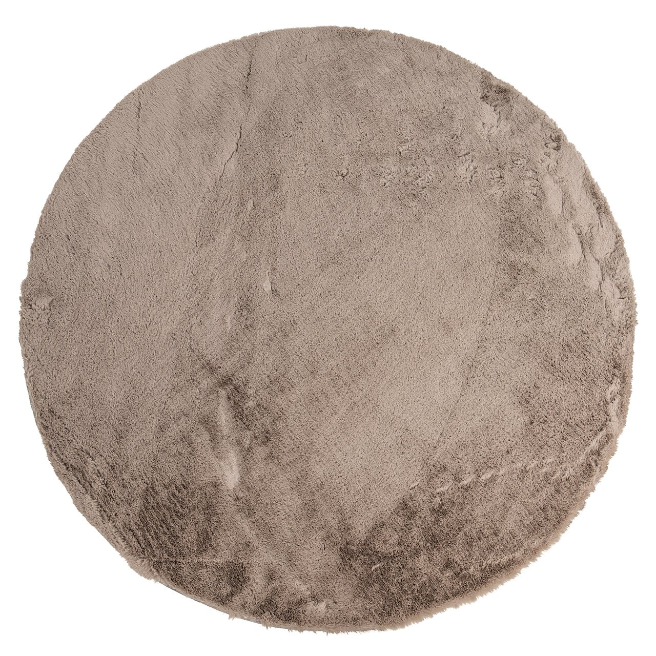 Richmond Interiors Richmond Rond Vloerkleed Saifo Furry, 160cm - Zand