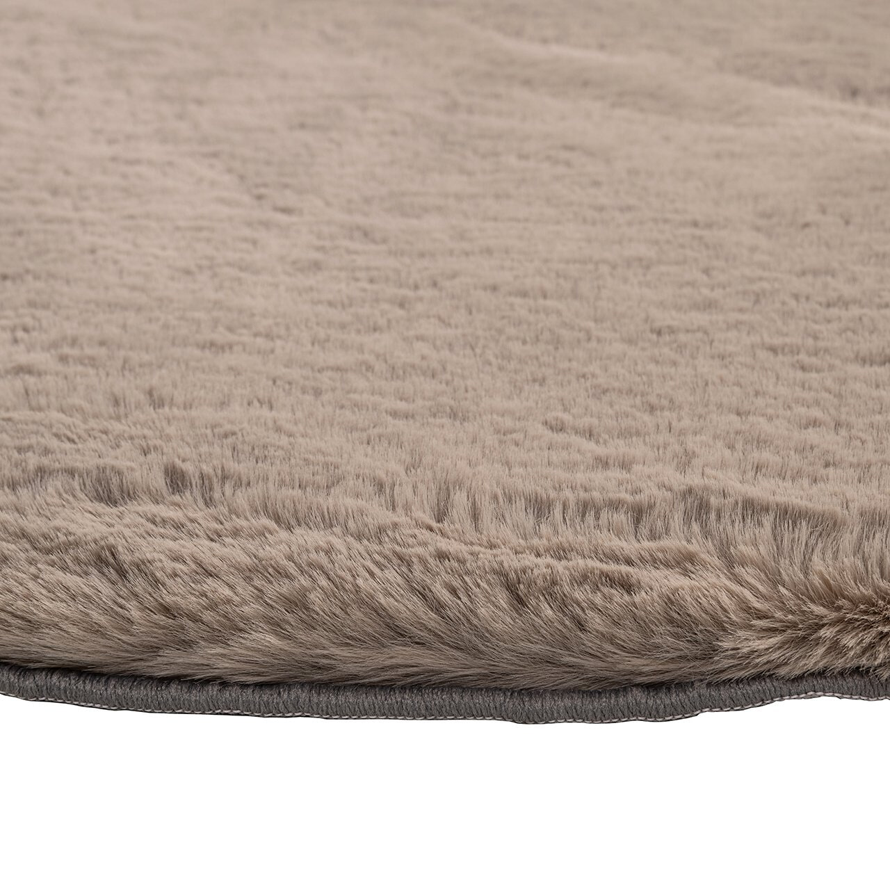 Richmond Interiors Richmond Vloerkleed Saifo furry 160Ø - Zand, 160 x 160cm