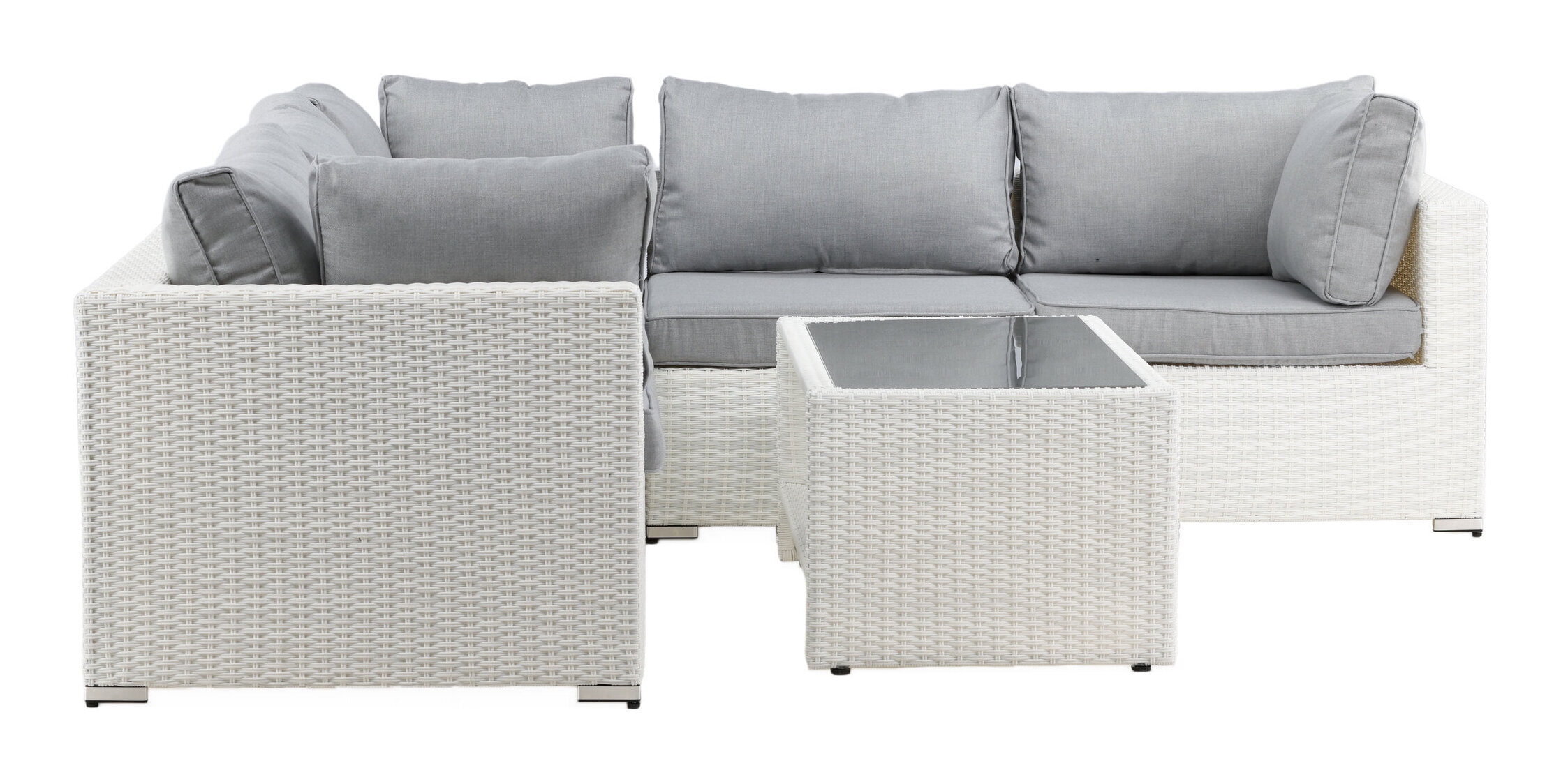 Nohr Loungeset 'Latonda' Met hoekbank en tafel, kleur Wit