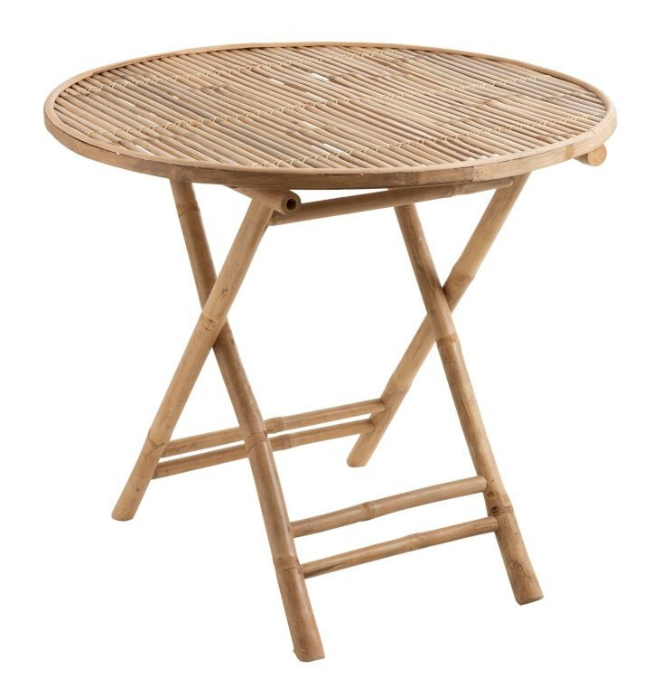 J-Line Tuintafel 'Suzanna' Plooibaar, kleur Naturel, Ø90cm J-Line Tuintafel 'Suzanna' Plooibaar, kleur Naturel, Ø90cm