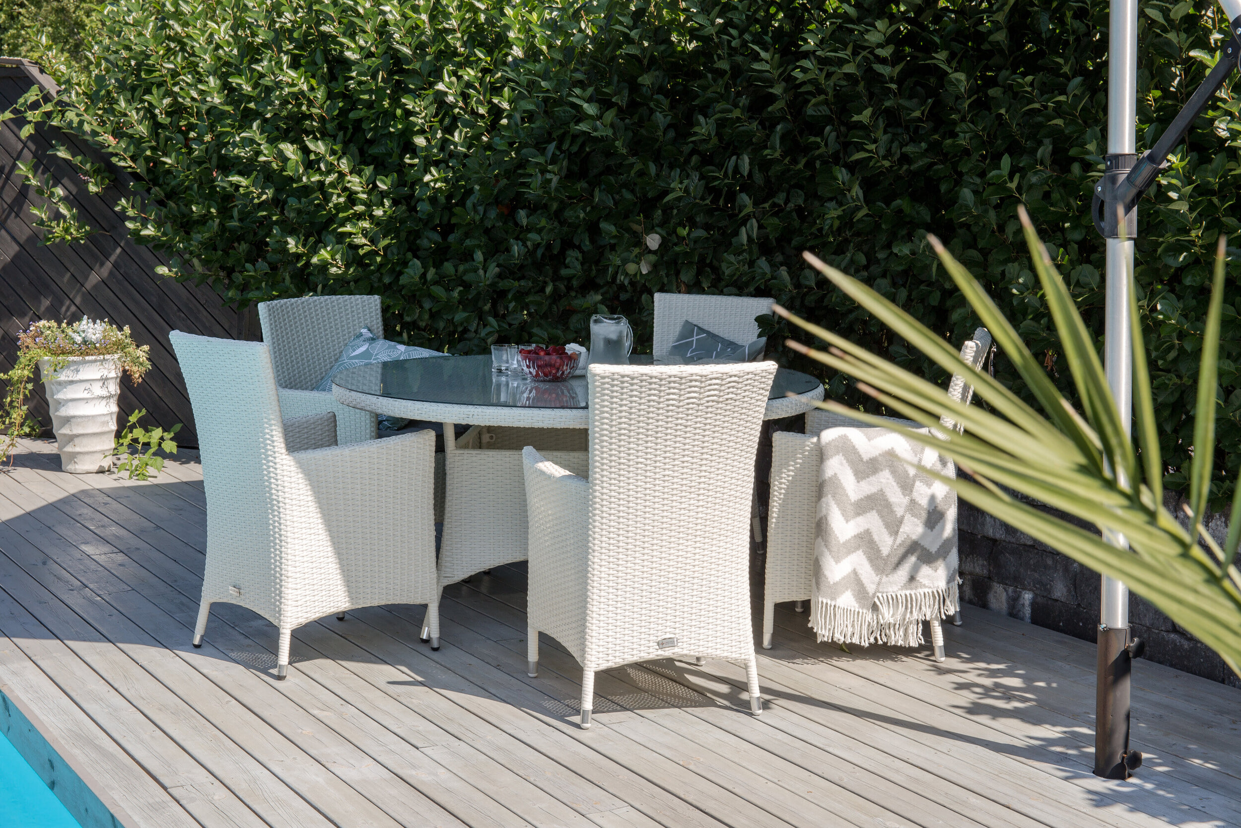 Nohr Tuinstoel 'Charnae' Wicker, kleur Wit