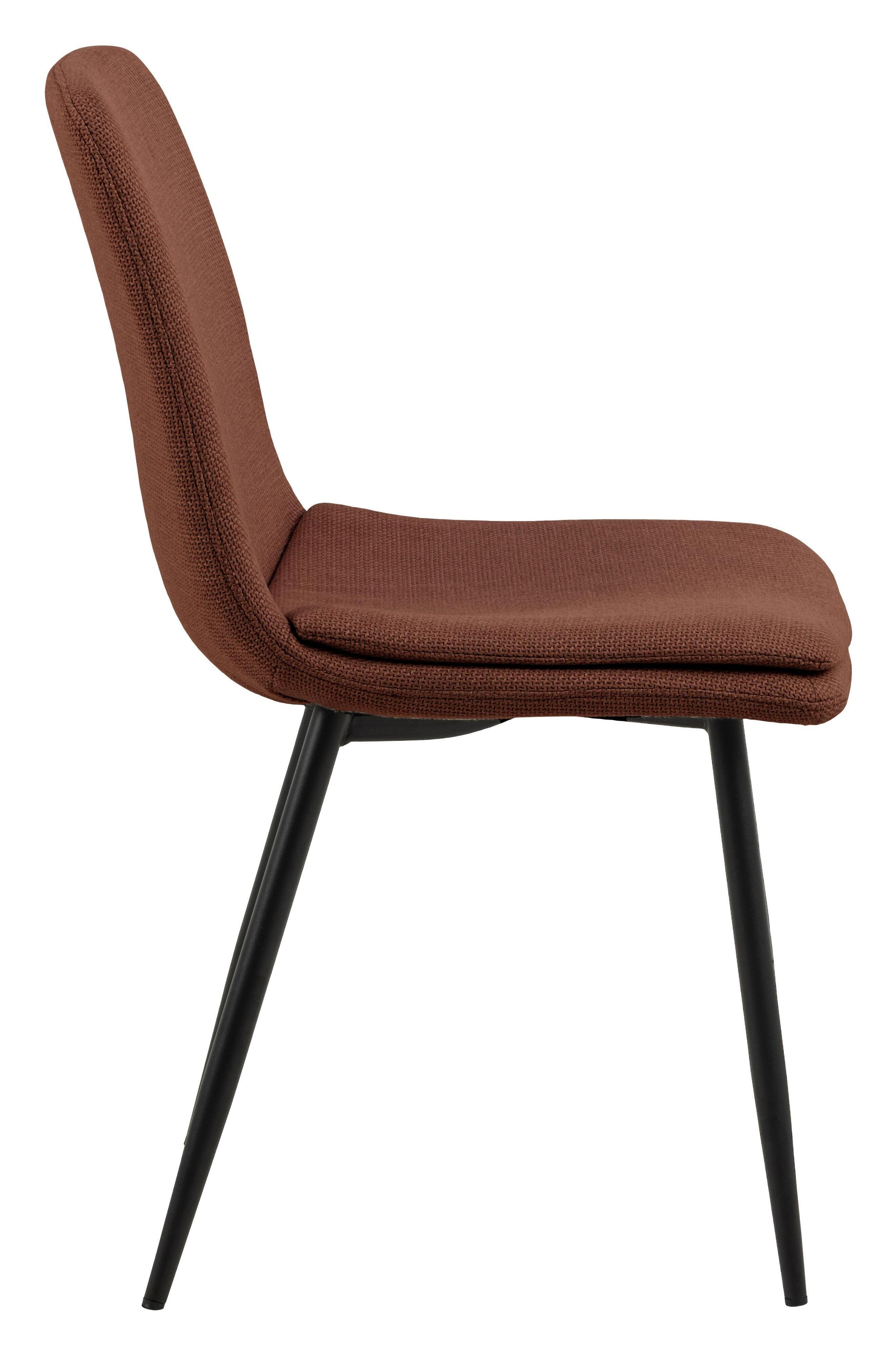 Bendt Eetkamerstoel 'Tronier' Structuurstof, kleur Terracotta