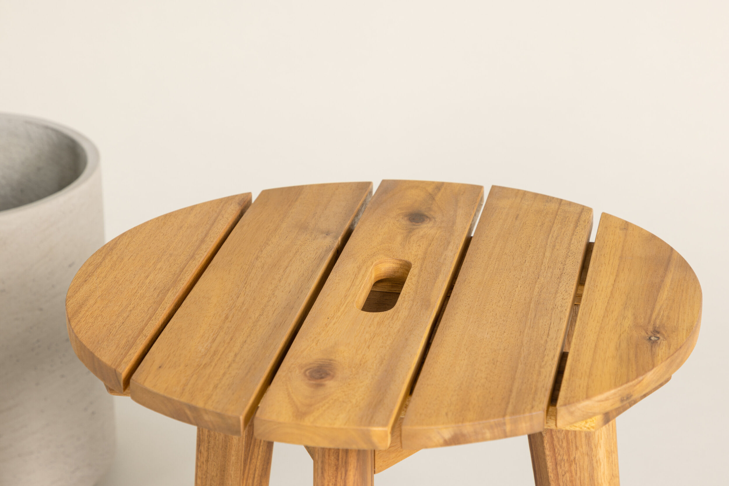 Nohr Ronde Outdoor Bijzettafel 'Chandni' Acaciahout, 40cm