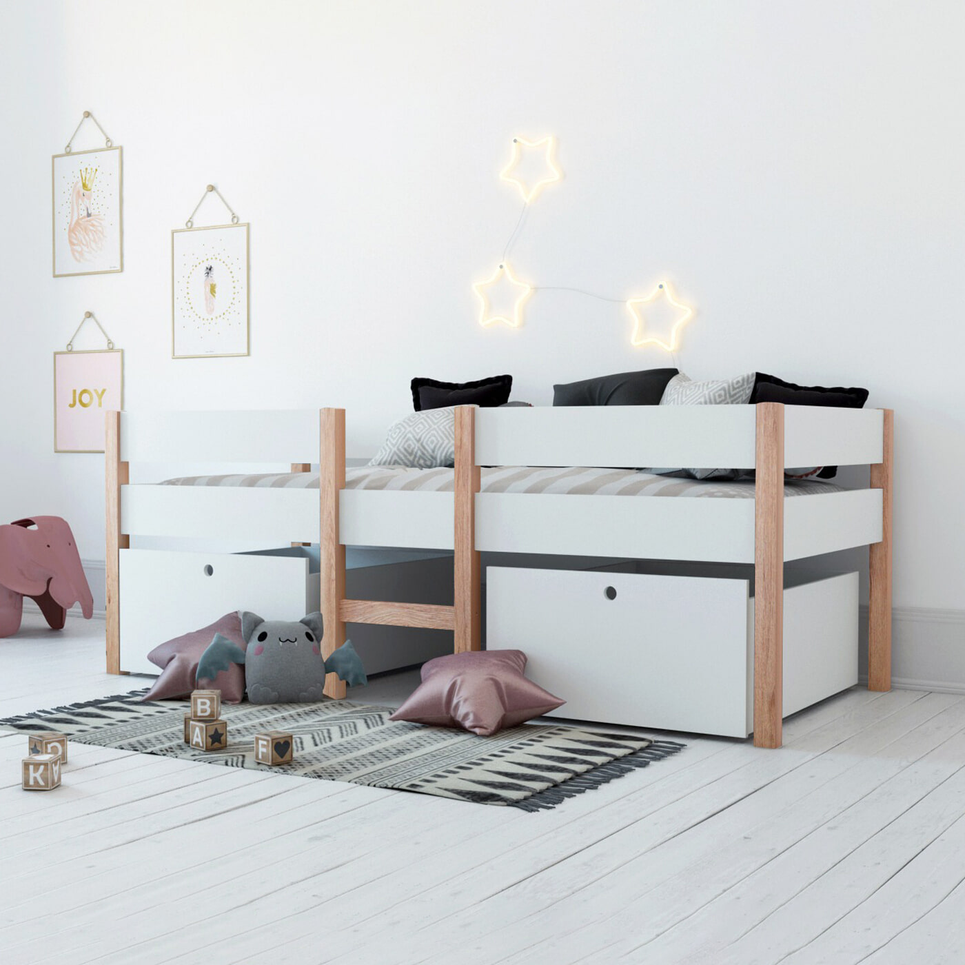 Artistiq Bed 'Bibi' 90 x 200cm, kleur Wit