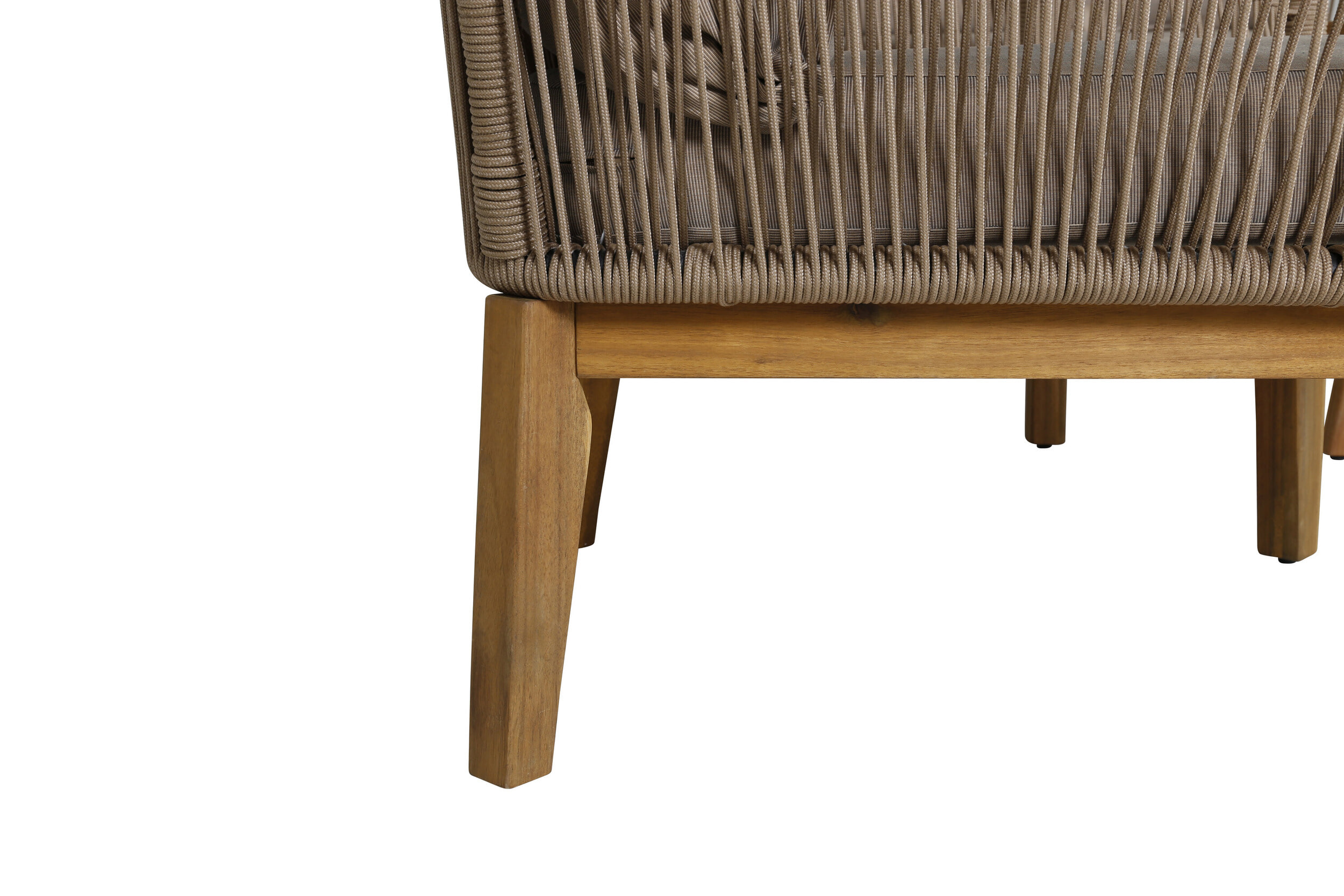 Nohr Loungeset 'Chandni' Acaciahout, Met bank, tafel en 2 stoelen, kleur Bruin