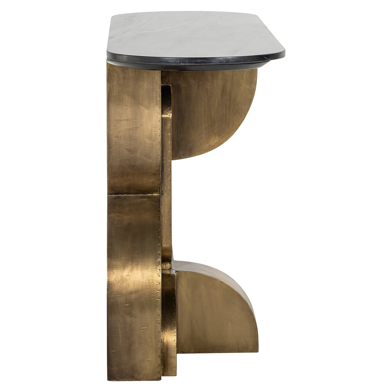 Richmond Sidetable 'Maddox' Marmer en Brass, 130cm