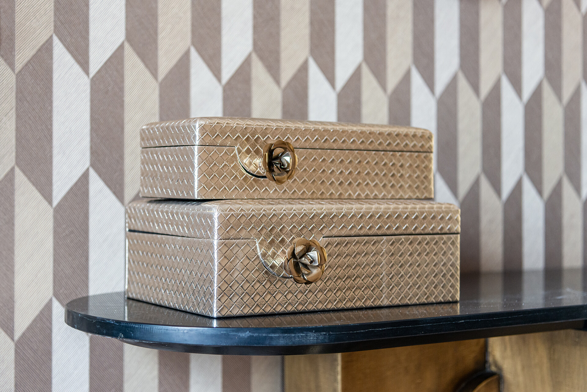 Richmond Sidetable 'Maddox' Marmer en Brass, 130cm