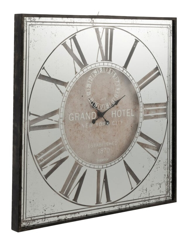 J-Line Wandklok 'Lidy' met spiegel, 99.5cm J-Line Wandklok 'Lidy' met spiegel, 99.5cm