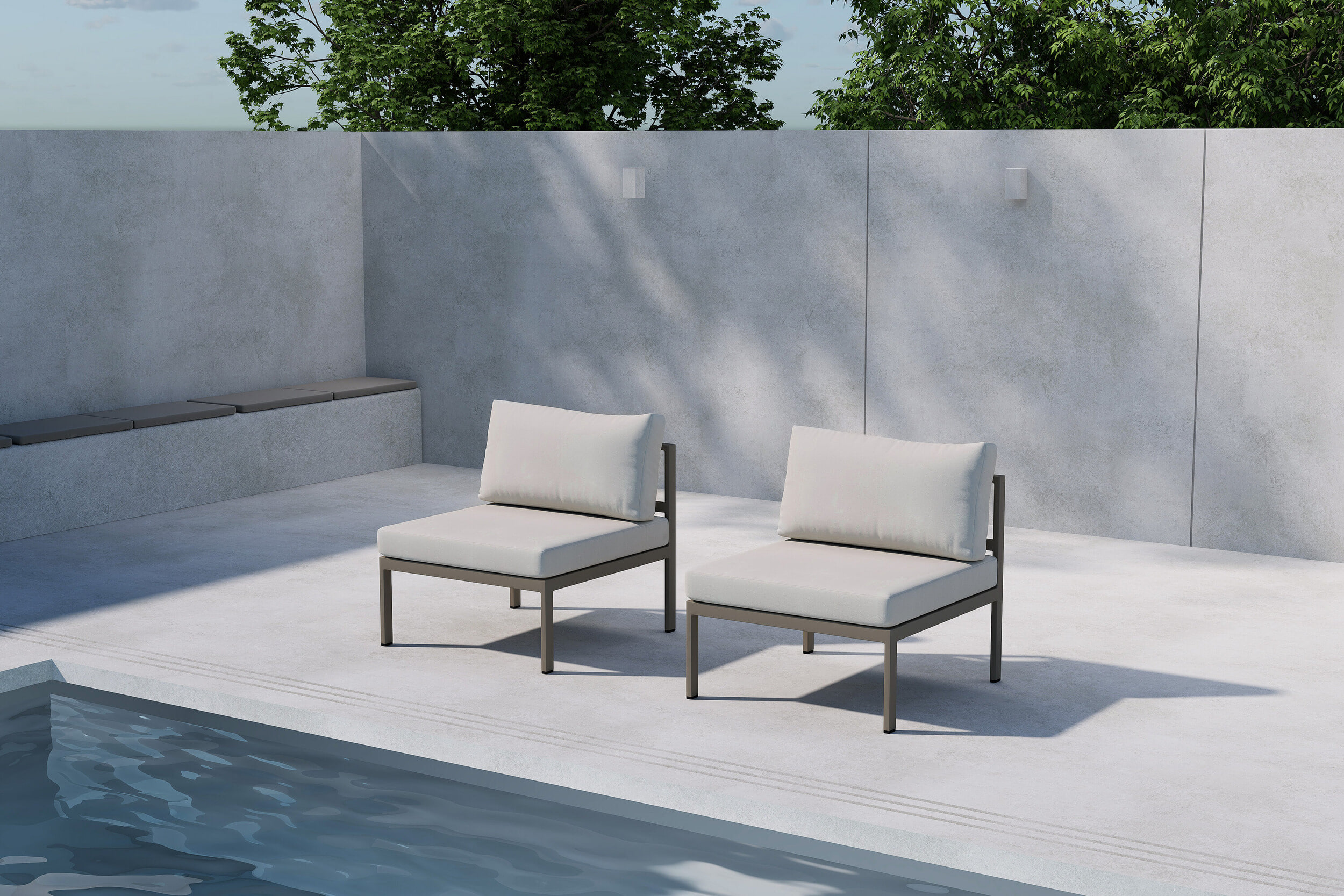 Nohr Loungeset 'Lasheka' Middenmodule, kleur Beige/Bruin