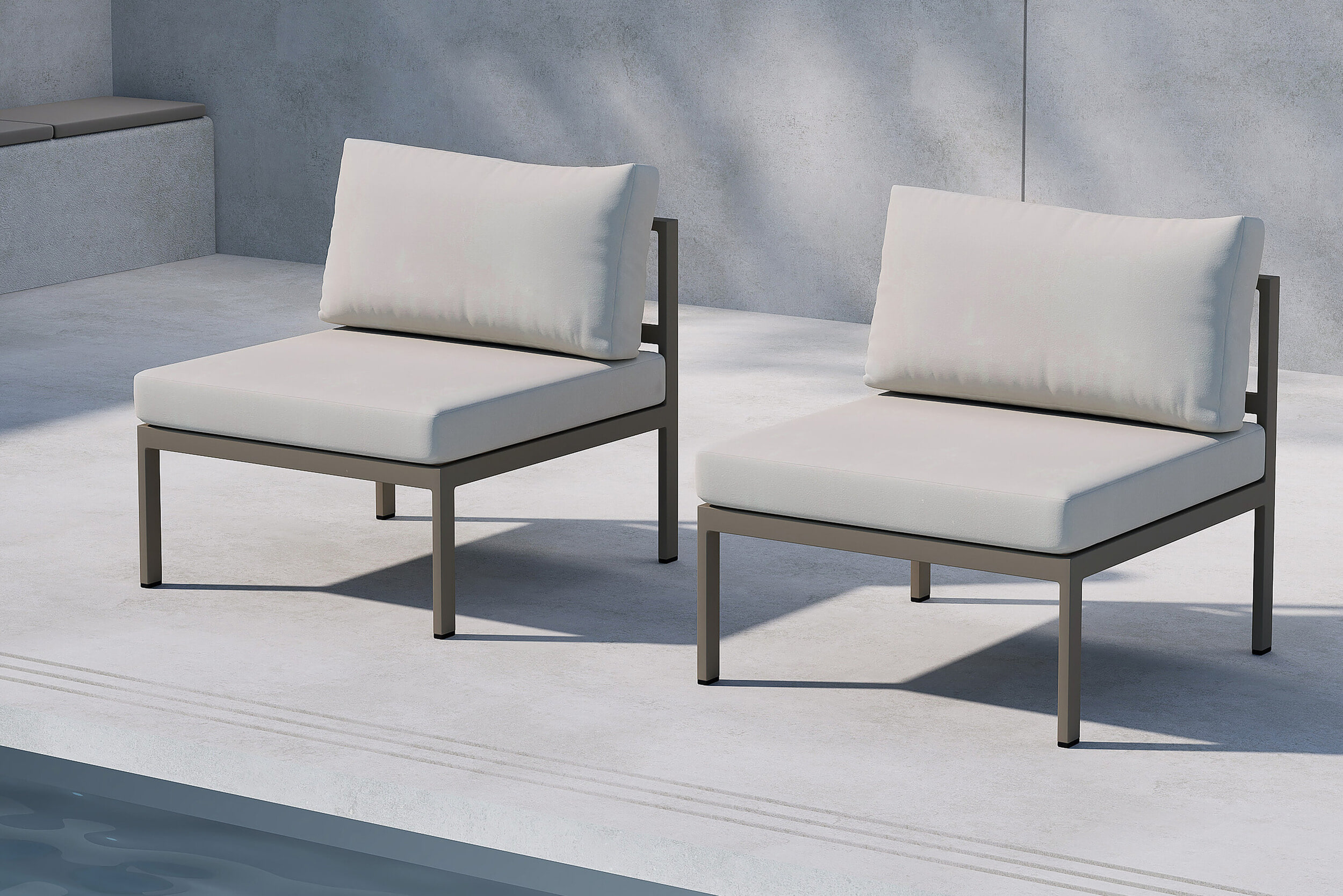 Nohr Loungeset 'Lasheka' Middenmodule, kleur Beige/Bruin