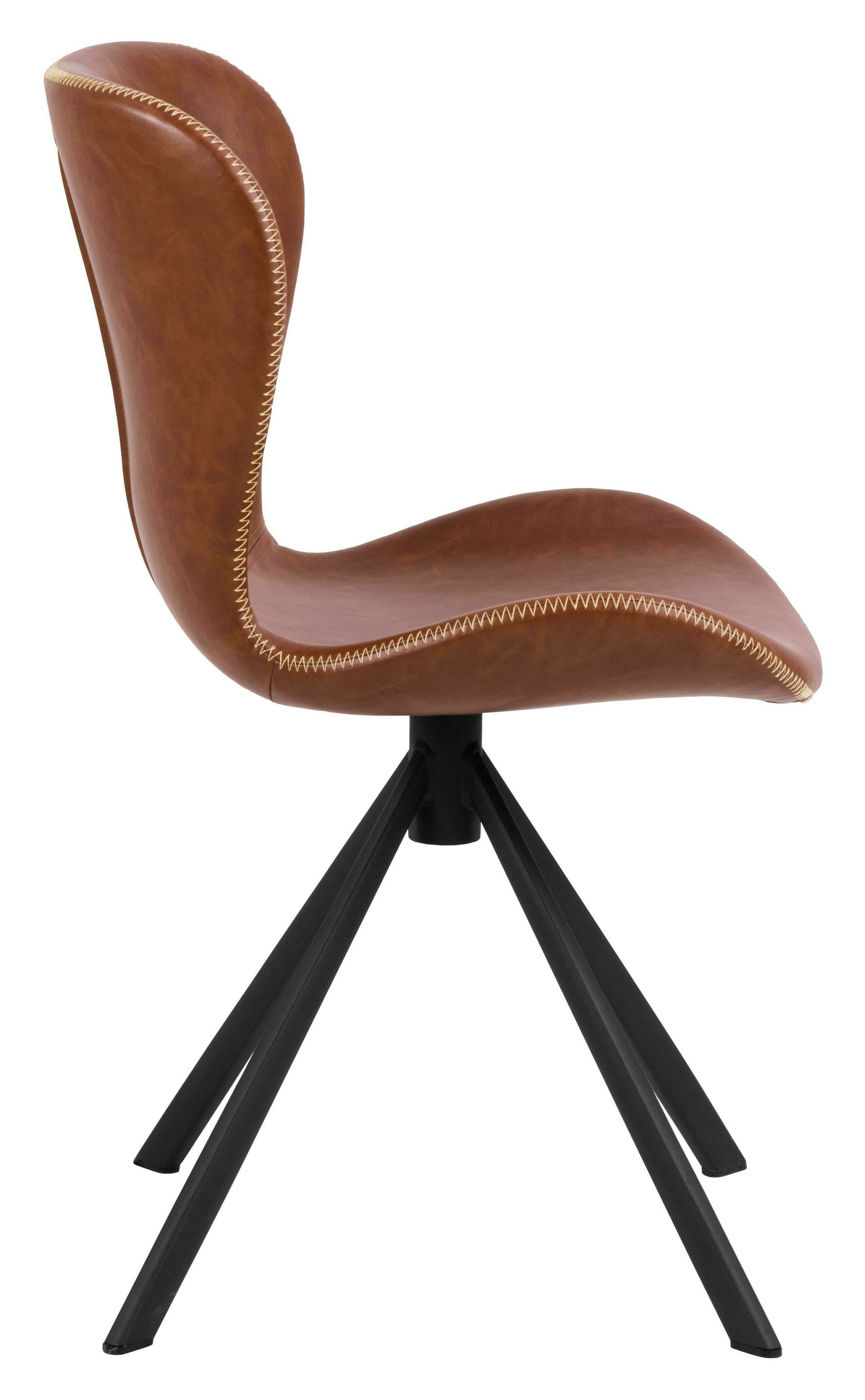 Bendt Draaibare Eetkamerstoel 'Olle' PU, kleur Bruin
