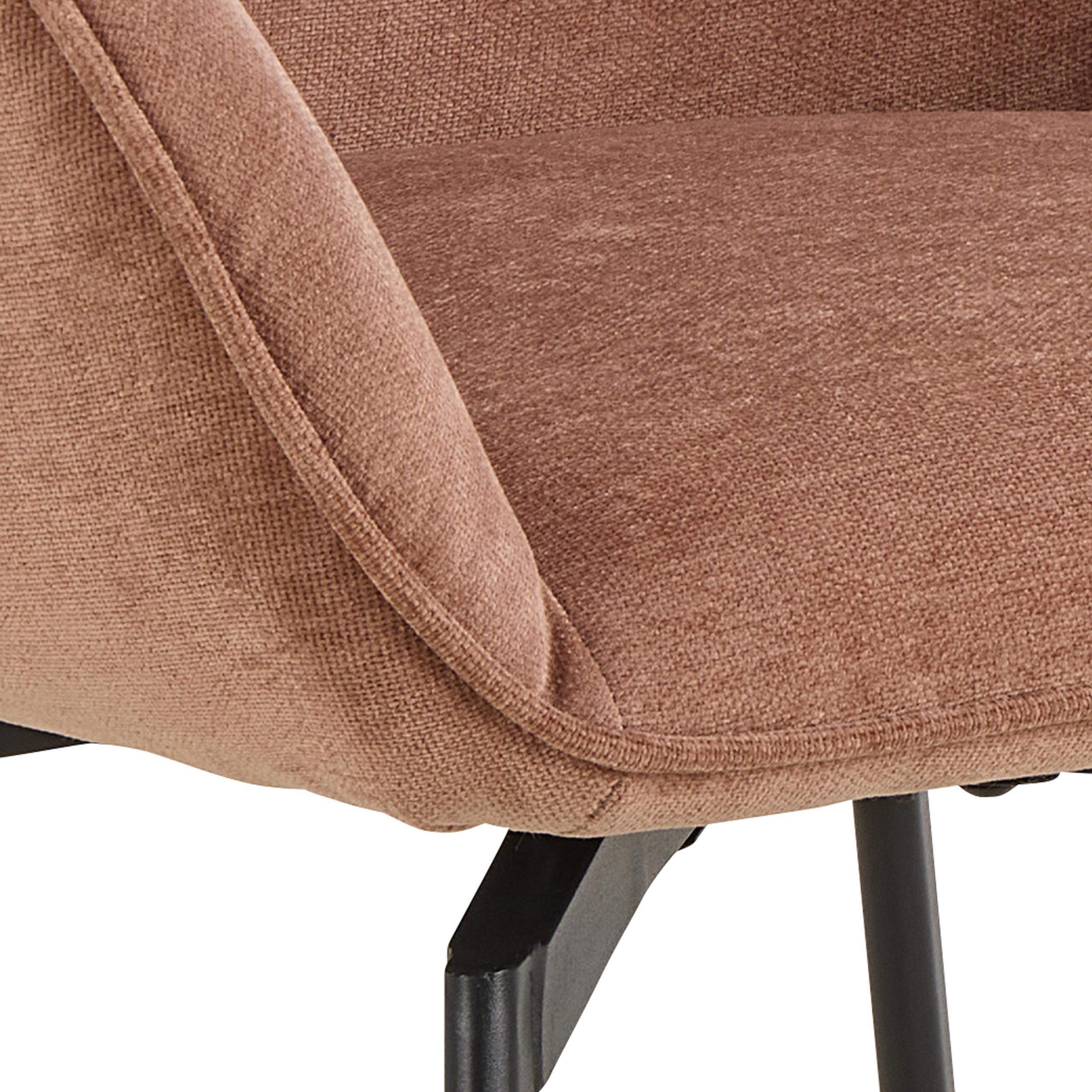 Bendt Draaibare Eetkamerstoel 'Aisling' Chenille, kleur Rosewood