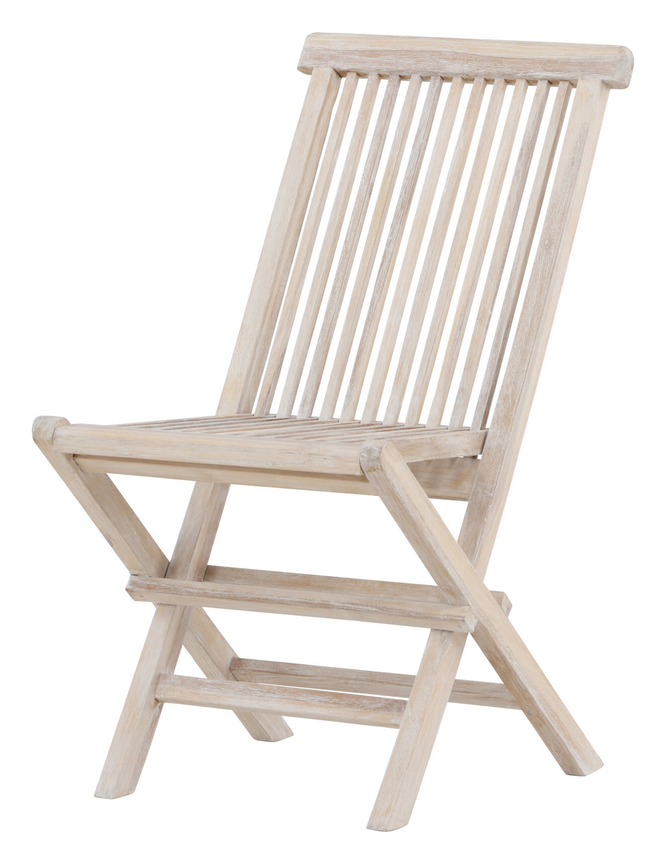 Nohr Inklapbare Tuinstoel 'Amberia' Teakhout, kleur Whitewash