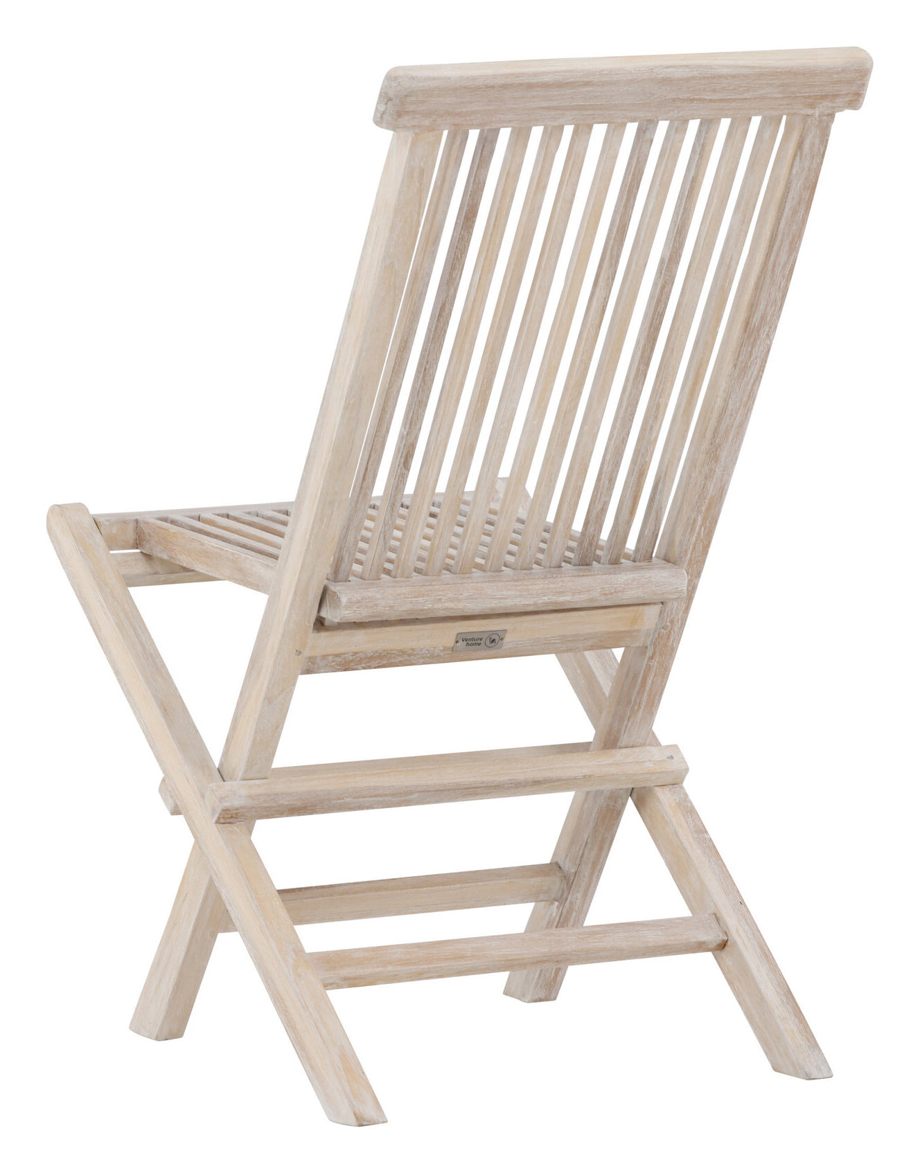 Nohr Inklapbare Tuinstoel 'Amberia' Teakhout, kleur Whitewash
