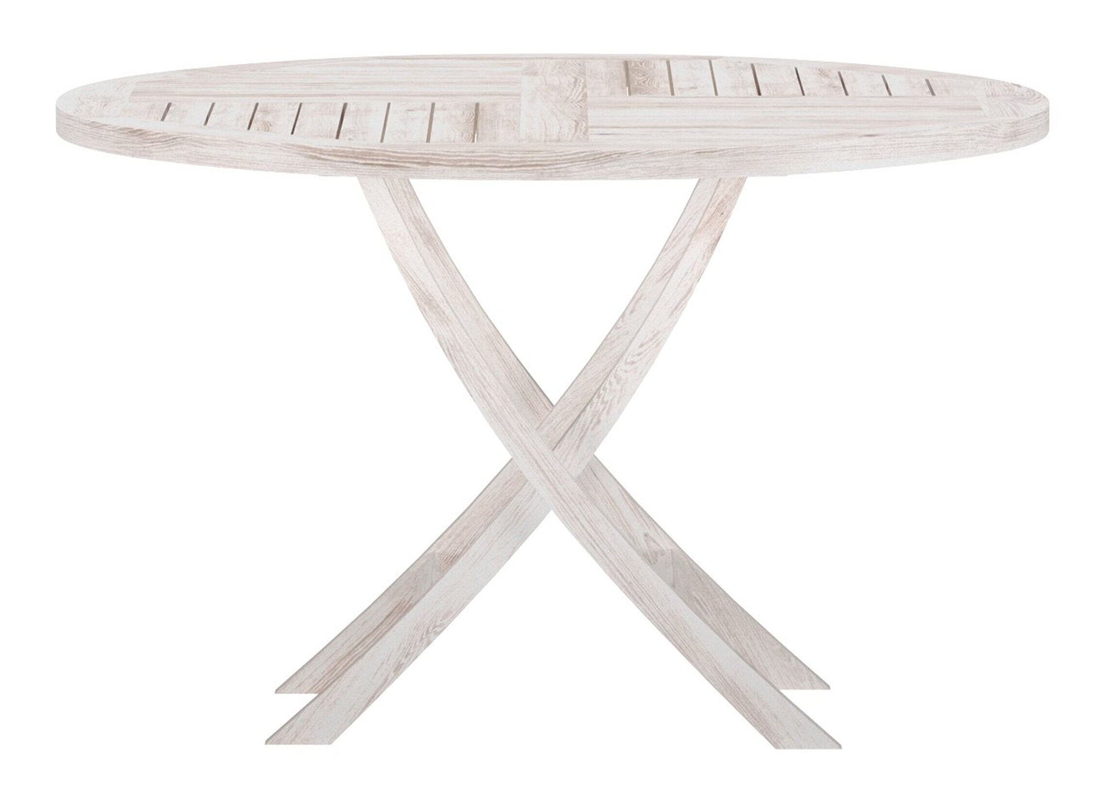 Nohr Ronde Tuintafel Amberia Teak, Ø120cm - Whitewash