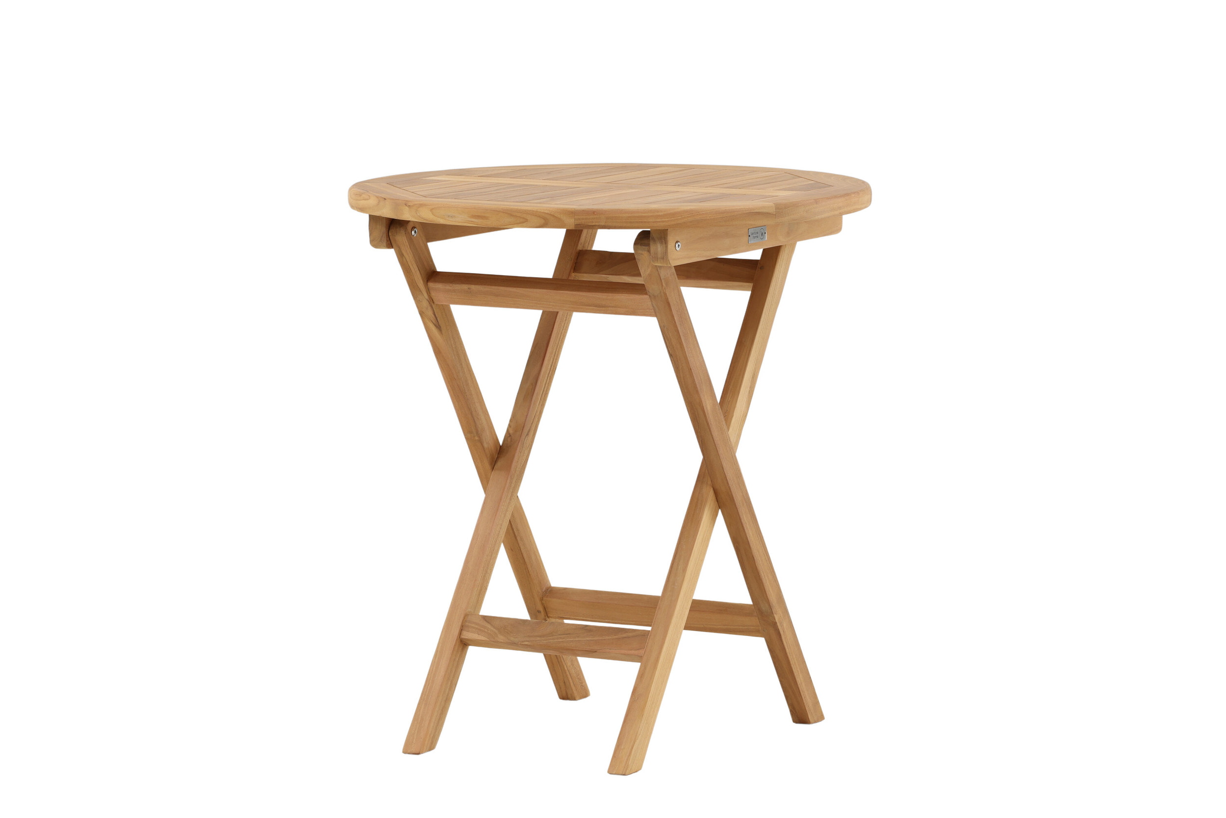 Nohr Ronde Bistotrafel 'Amberia' Teakhout, 70cm