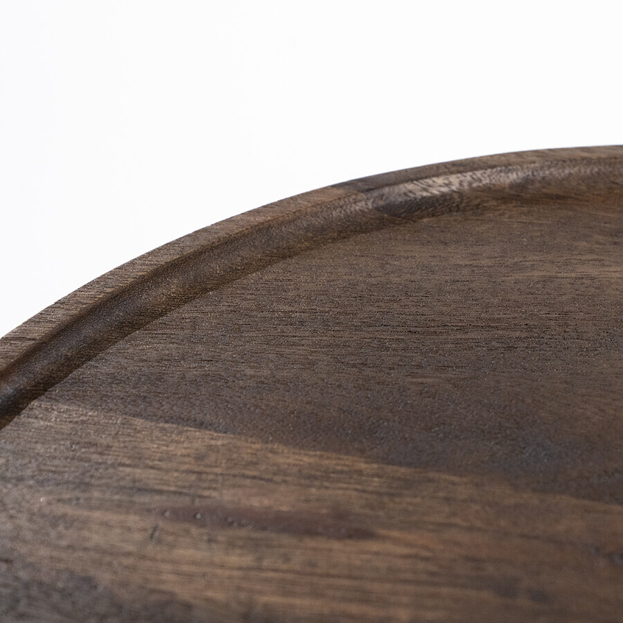 Eleonora Ronde Salontafel 'Ron' Mangohout, kleur Bruin, 80cm