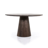 Eleonora Ronde Eettafel 'Aron' Mangohout, kleur Bruin, 130cm