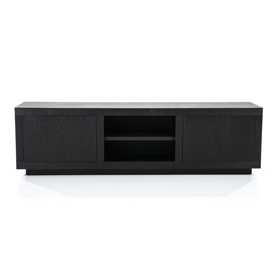 Eleonora TV-meubel 'Helsinki' Eiken, kleur Zwart, 160cm