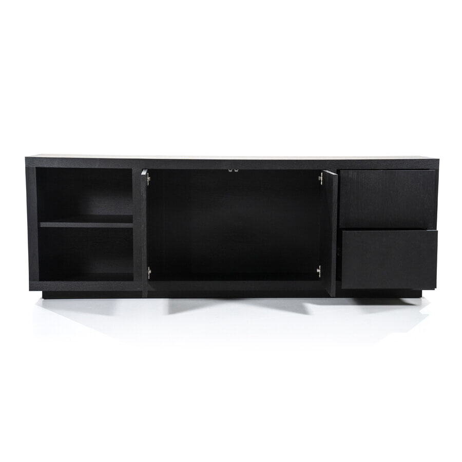 Eleonora Dressoir 'Helsinki' Eiken, kleur Zwart, 200cm