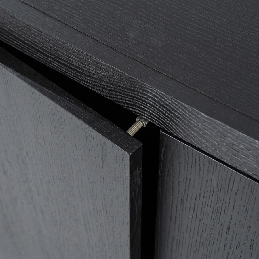 Eleonora Dressoir 'Helsinki' Eiken, kleur Zwart, 200cm