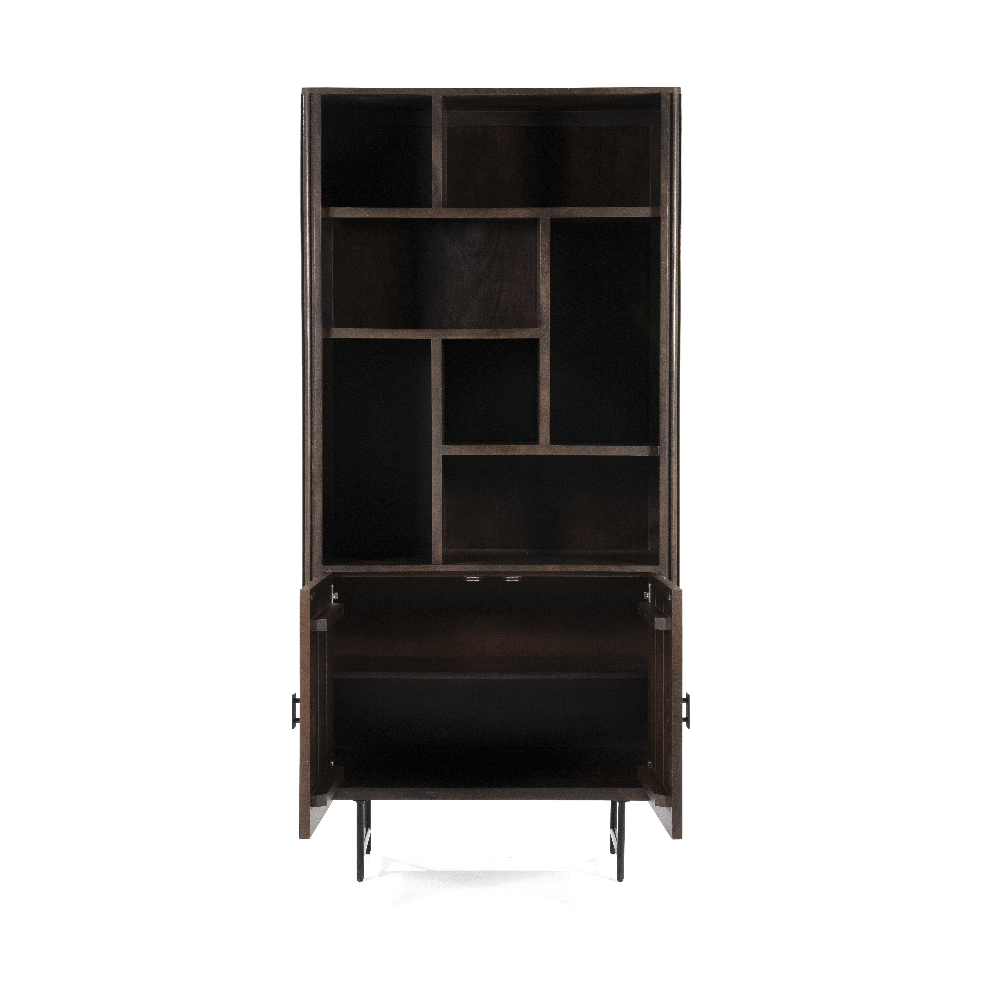Eleonora Boekenkast 'Remi' Mangohout, 200 x 96cm, kleur Bruin