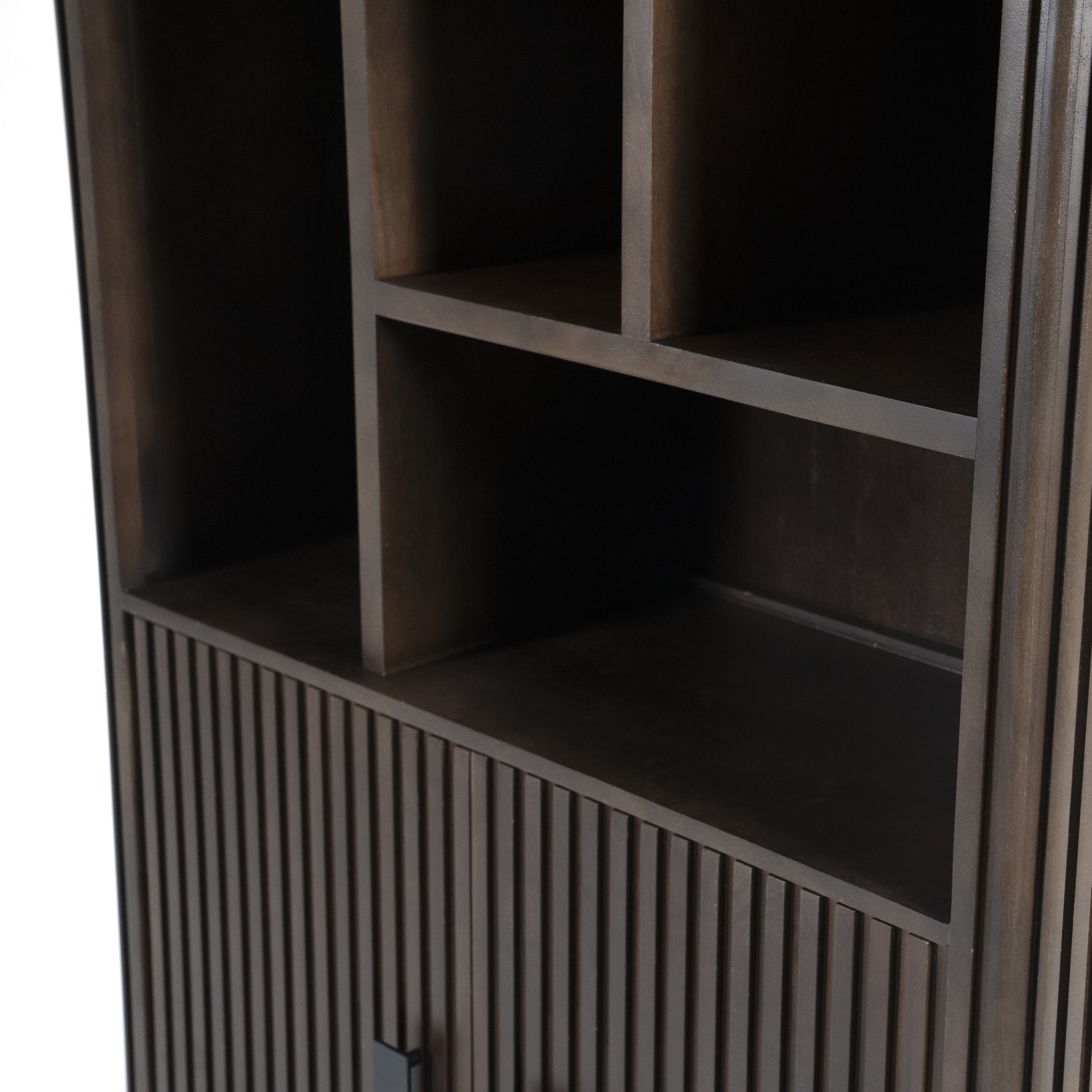 Eleonora Boekenkast 'Remi' Mangohout, 200 x 96cm, kleur Bruin