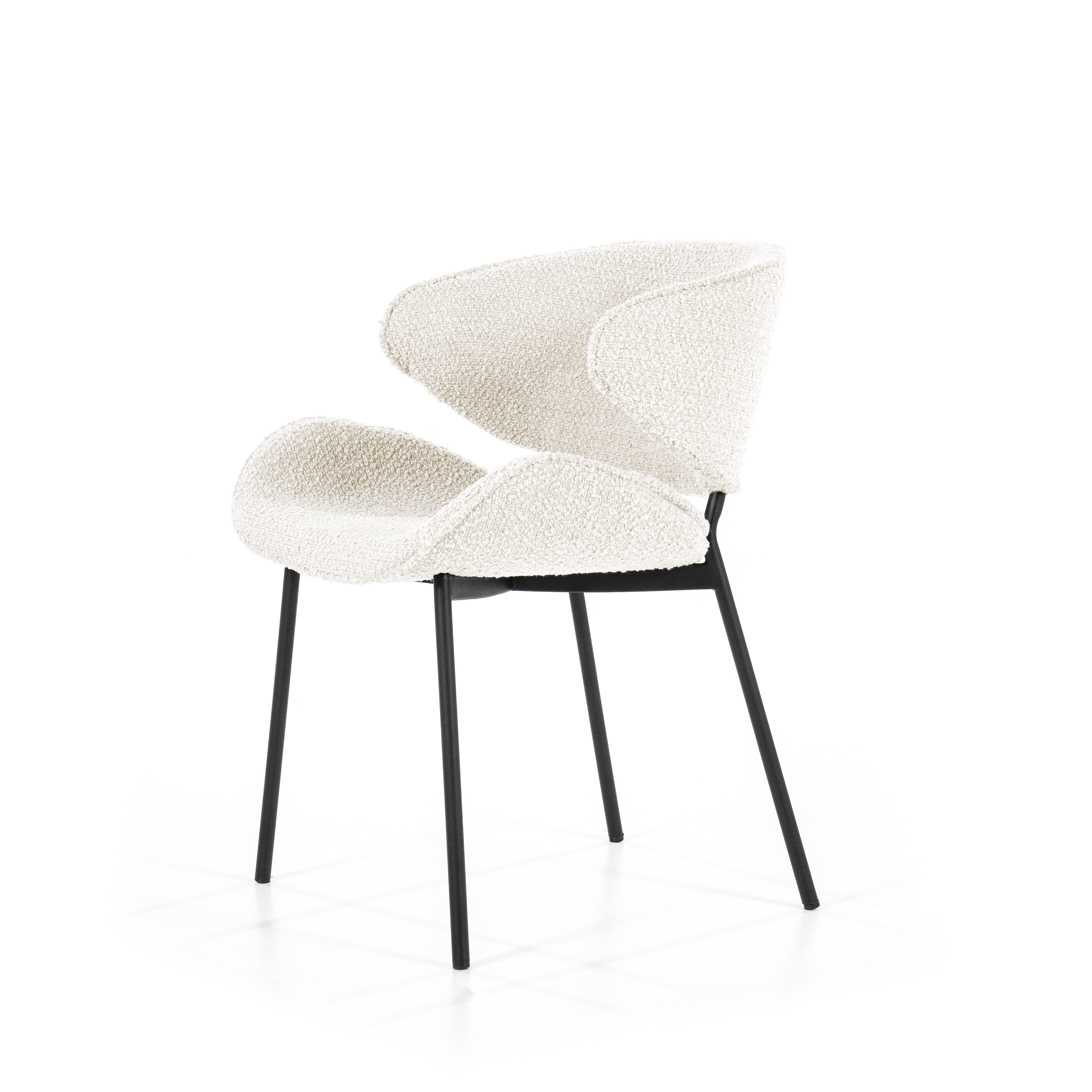 Eleonora Eetkamerstoel 'Tess' Bouclé, kleur Beige