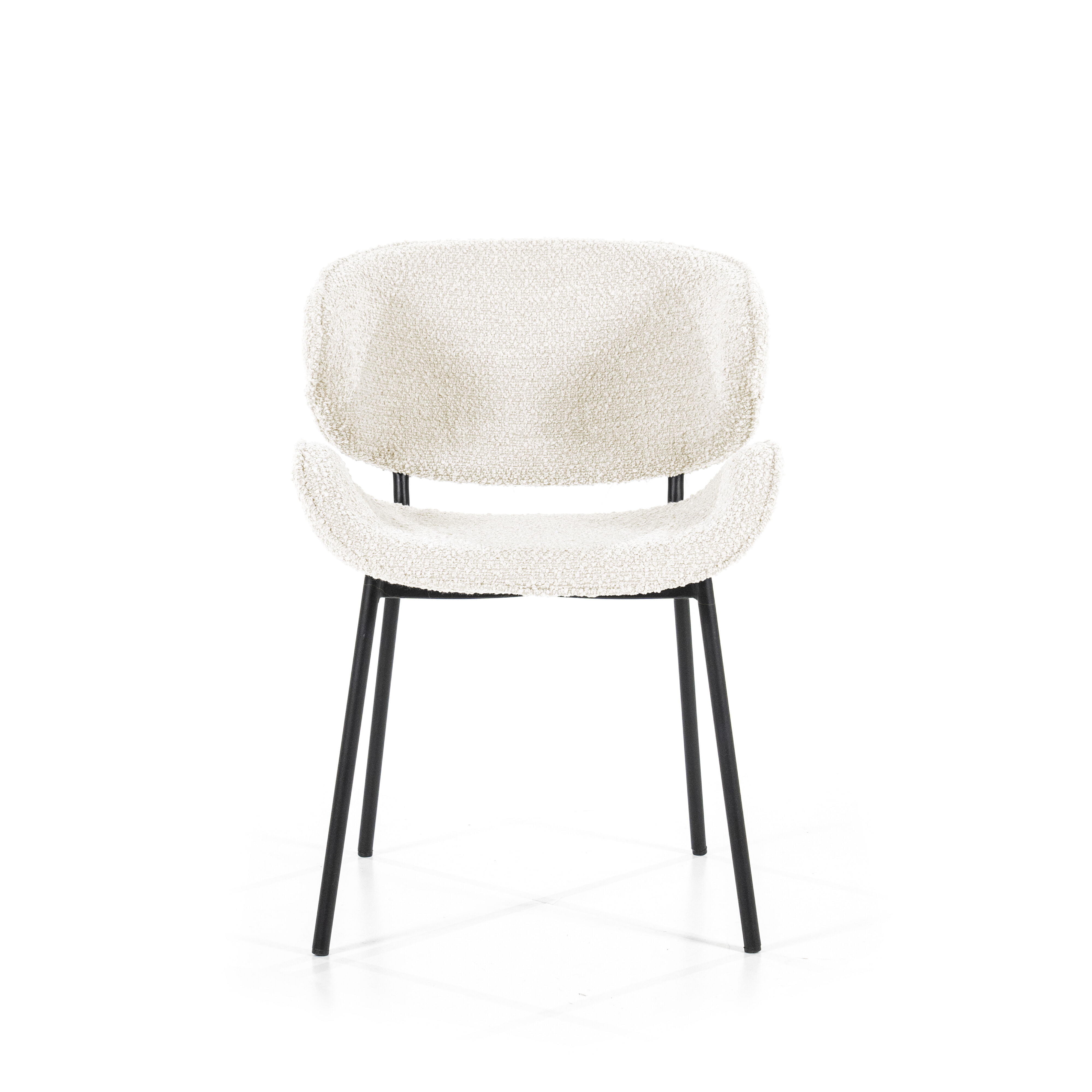 Eleonora Eetkamerstoel 'Tess' Bouclé, kleur Beige