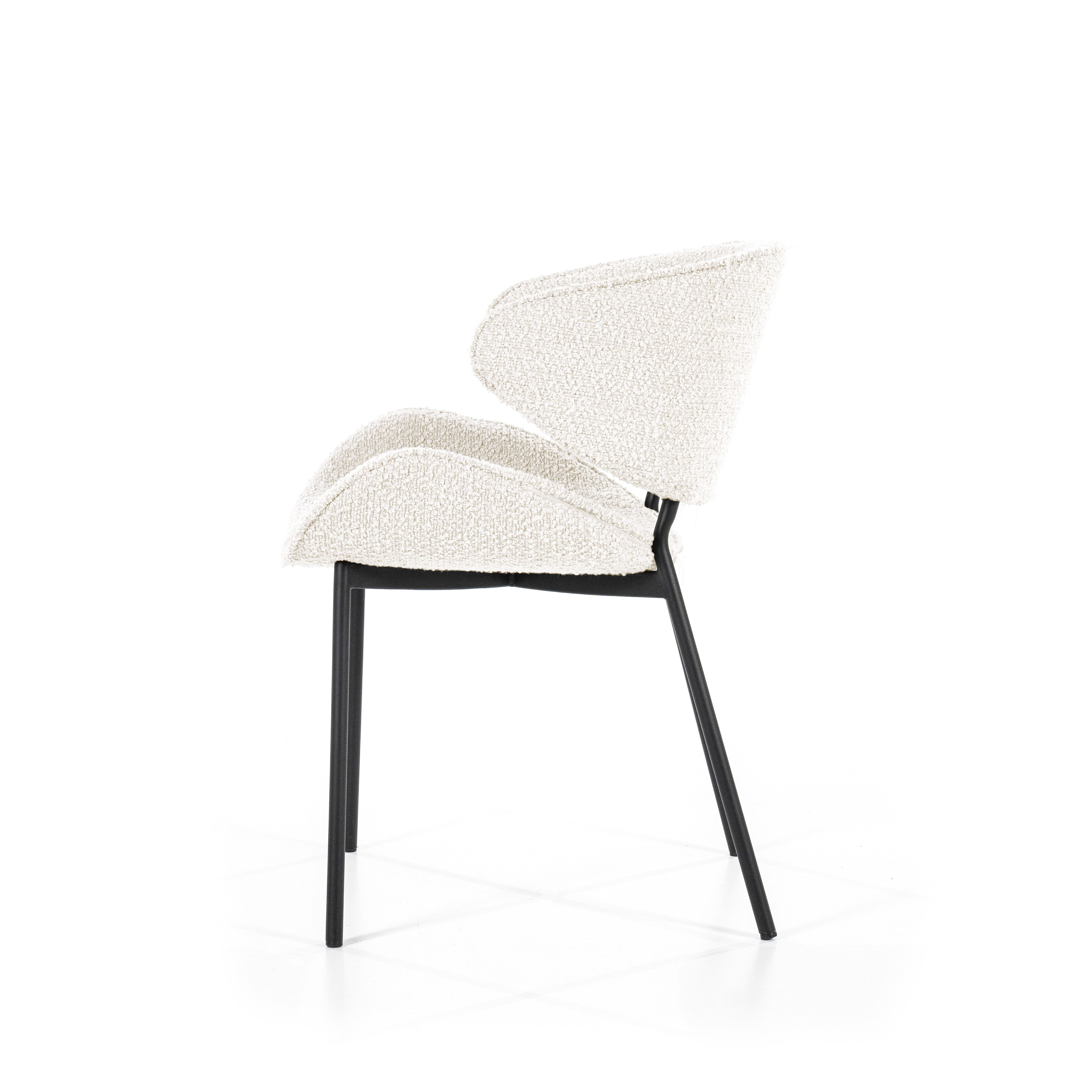 Eleonora Eetkamerstoel 'Tess' Bouclé, kleur Beige