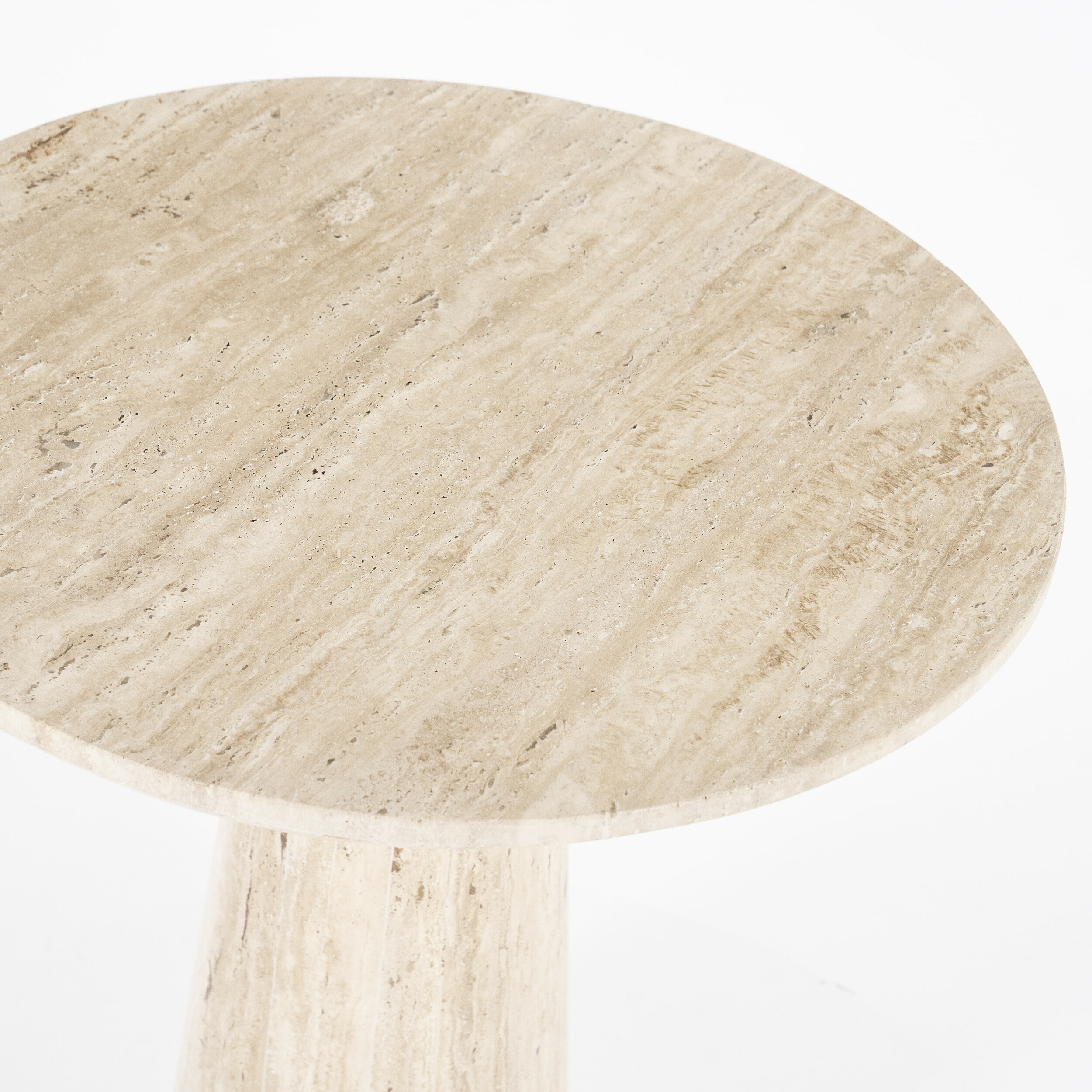 Eleonora Ronde Bistrotafel 'Aime' Travertin, 70cm