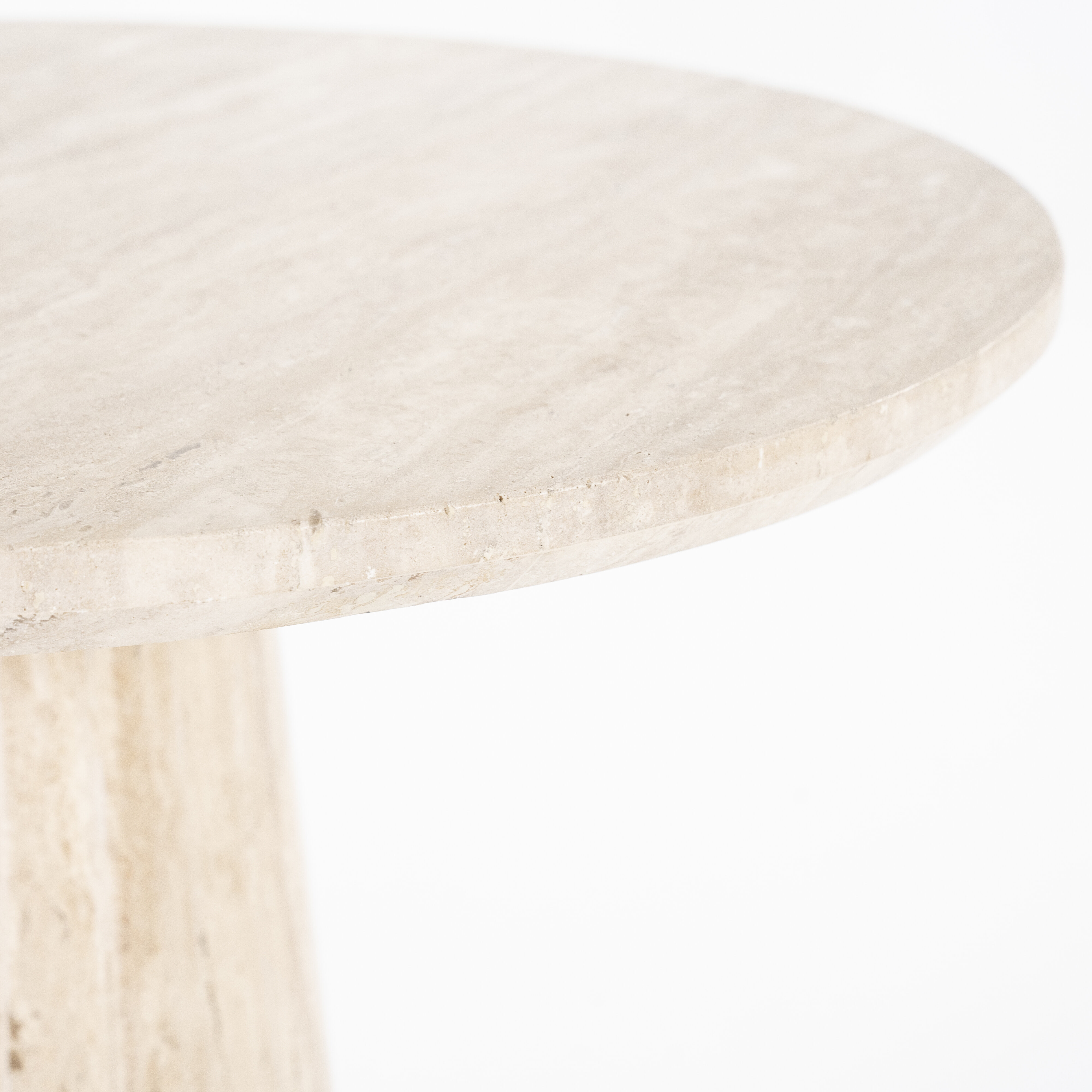 Eleonora Ronde Bistrotafel 'Aime' Travertin, 70cm