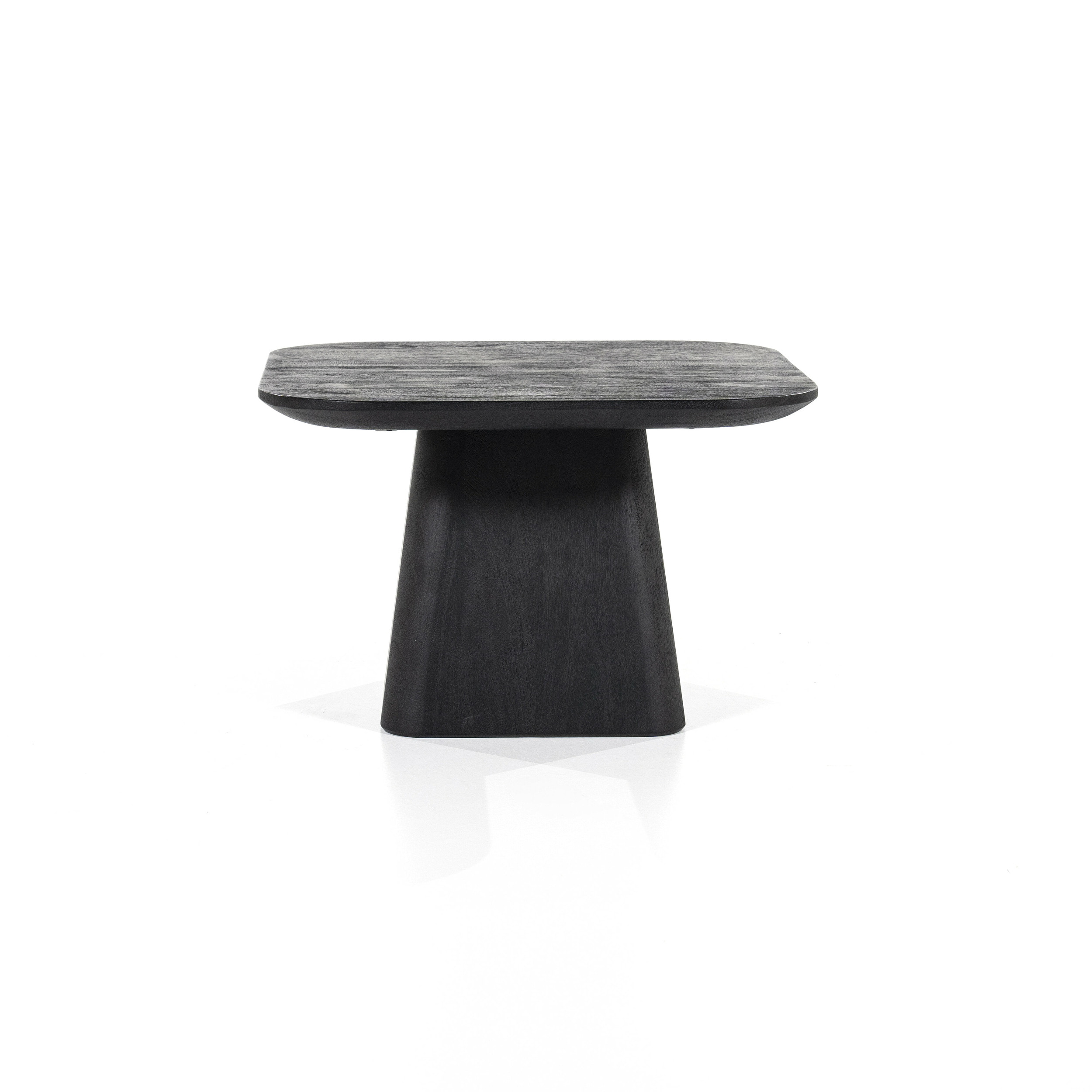 Eleonora Bijzettafel 'Aron' Mangohout, 60 x 60cm, kleur Zwart