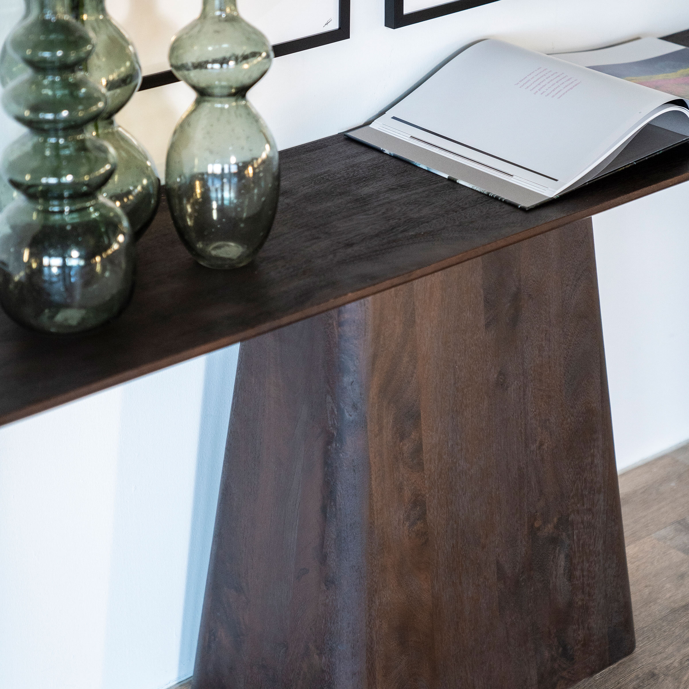 Eleonora Sidetable 'Aron' Mangohout, 180cm, kleur Bruin