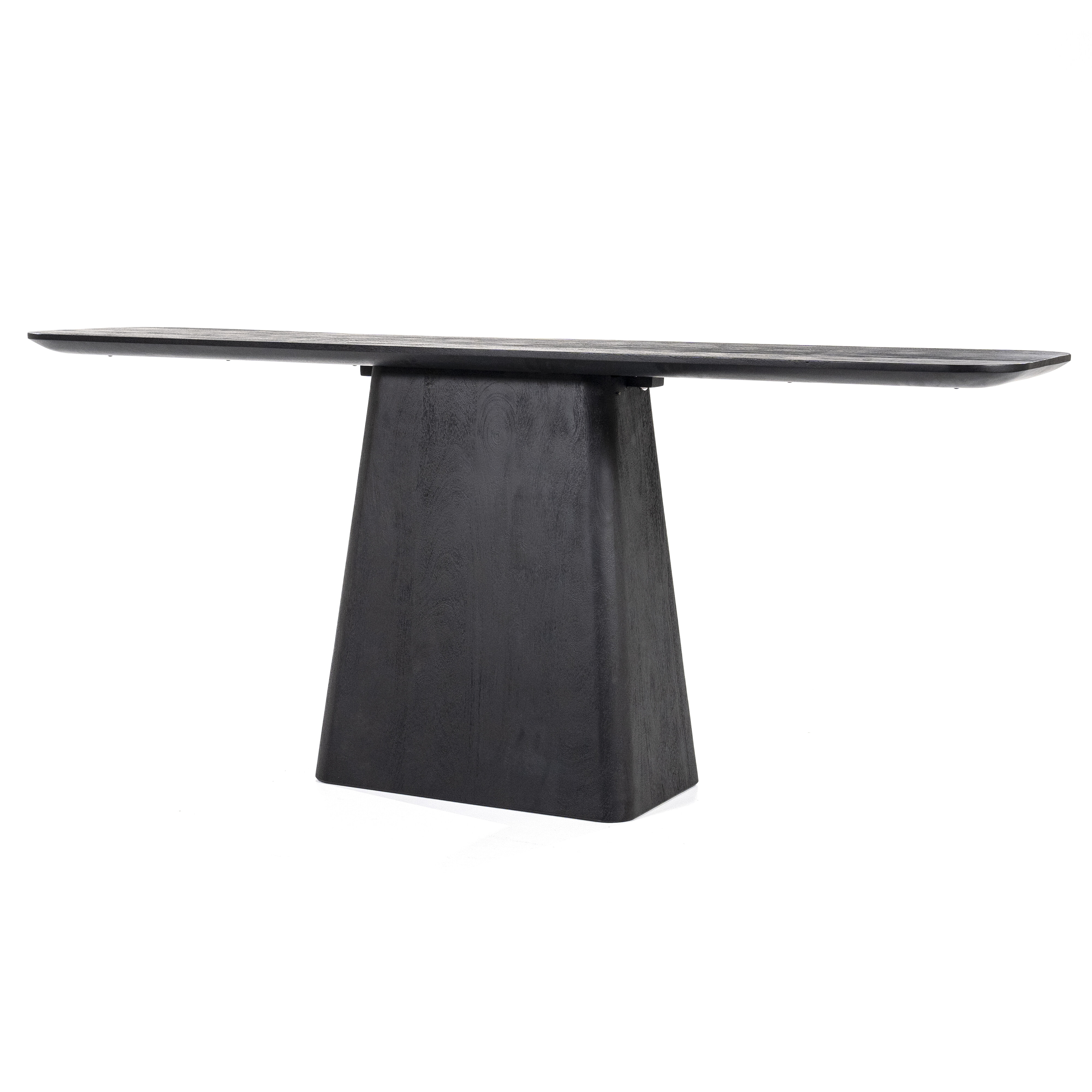 Eleonora Sidetable 'Aron' Mangohout, 180cm, kleur Zwart