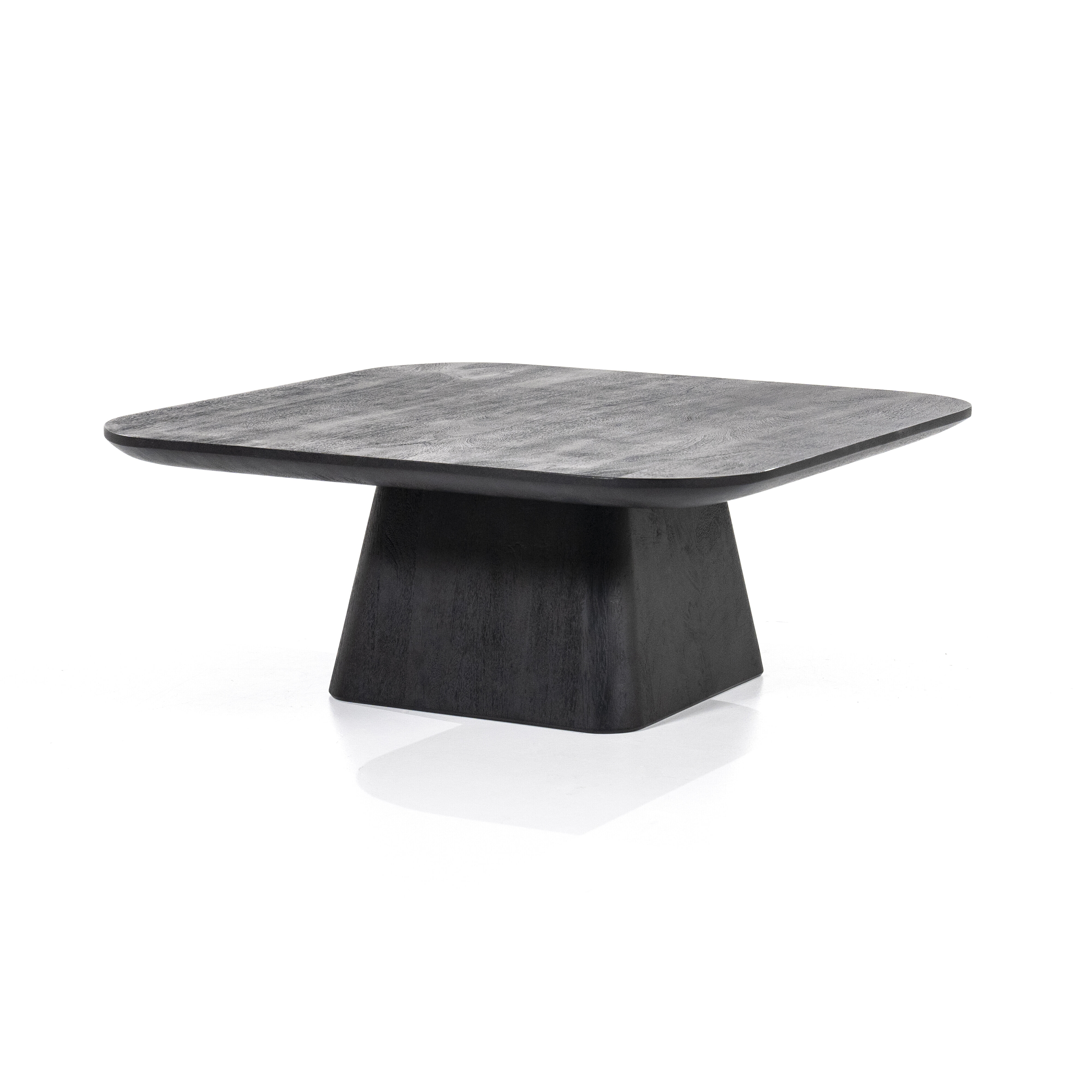 Eleonora Salontafel 'Aron' Mangohout, 80 x 80cm, kleur Zwart