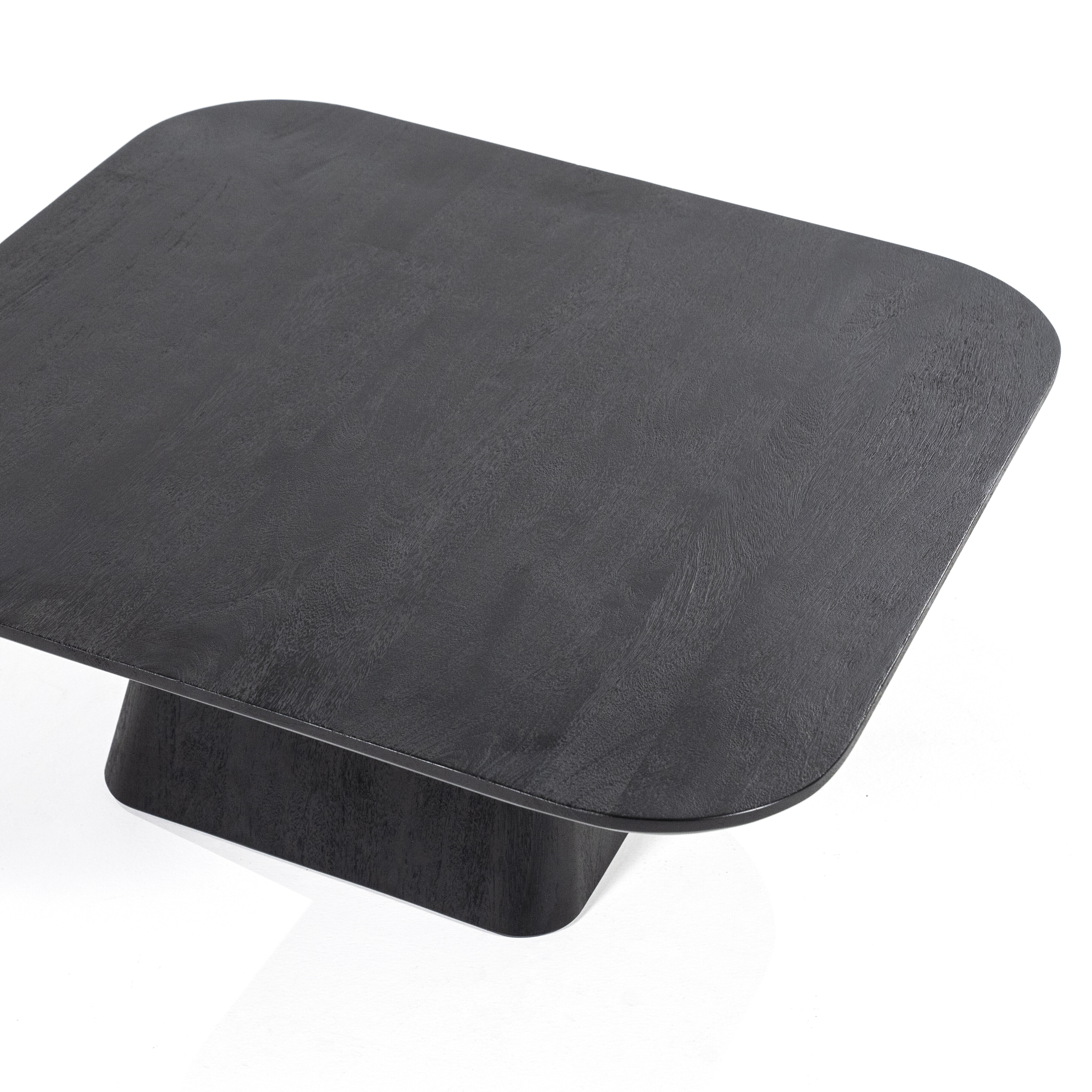 Eleonora Salontafel 'Aron' Mangohout, 80 x 80cm, kleur Zwart