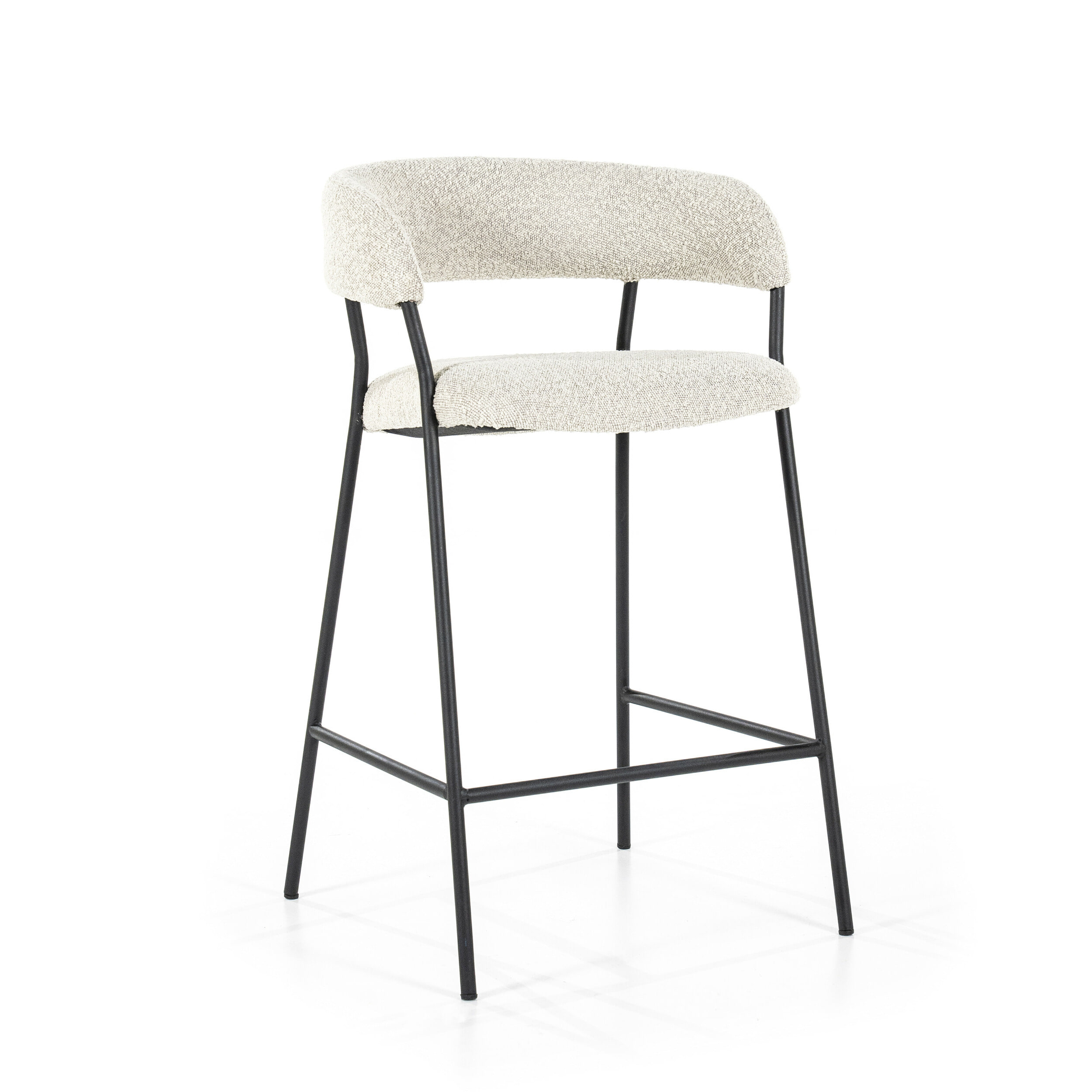Eleonora Barkruk 'Luka' Bouclé, kleur Beige (zithoogte 68cm)