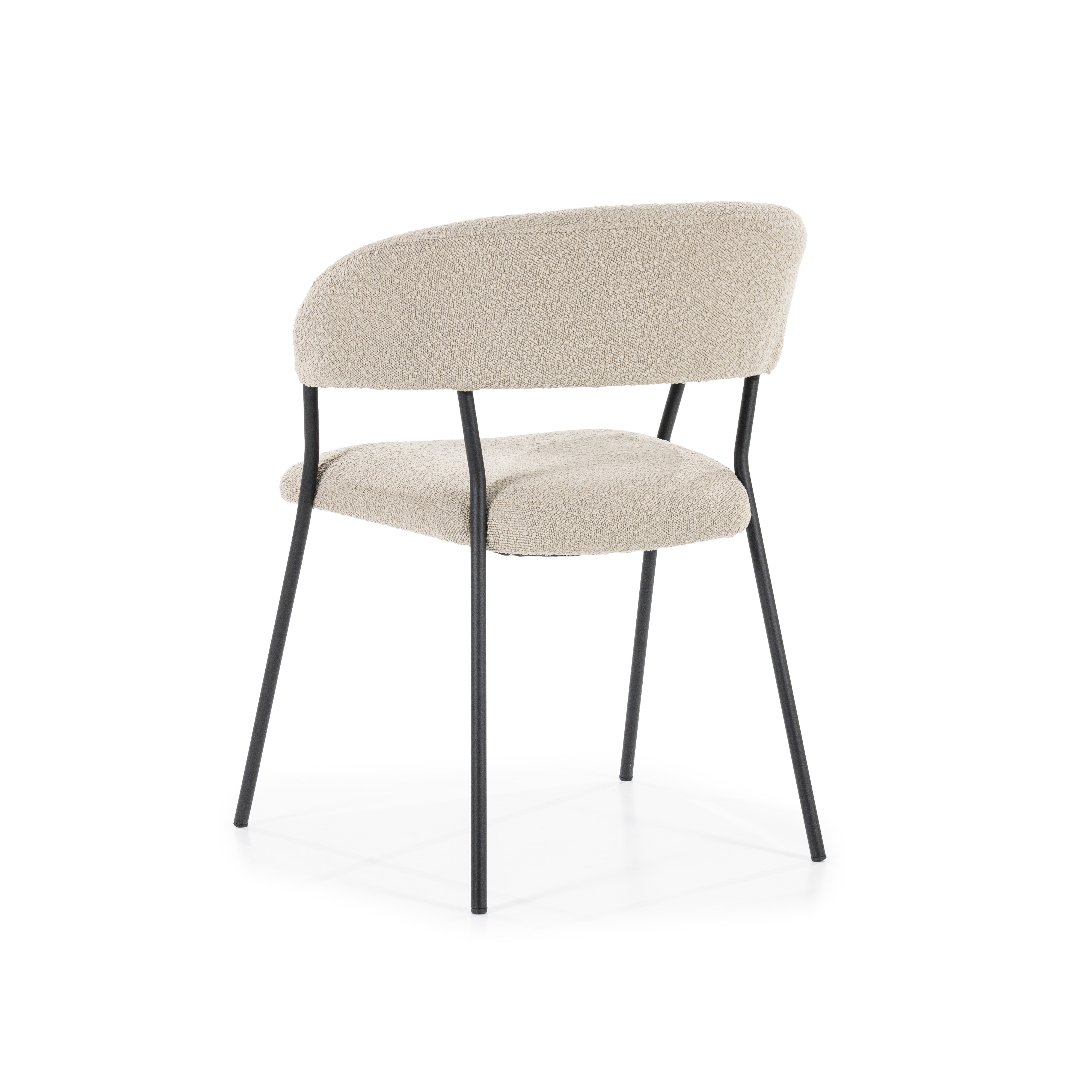 Eleonora Eetkamerstoel 'Luka' Bouclé, kleur Taupe