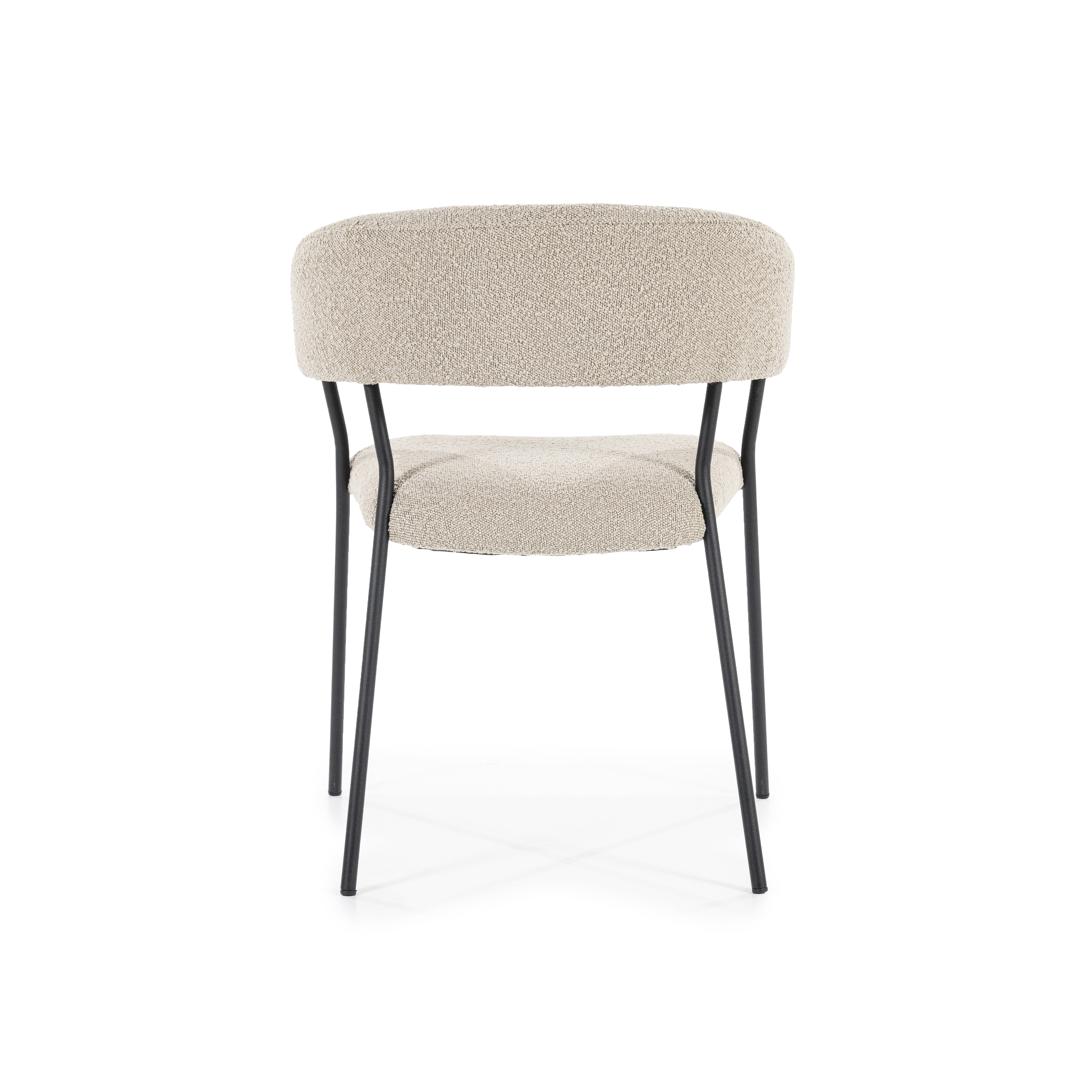 Eleonora Eetkamerstoel 'Luka' Bouclé, kleur Taupe